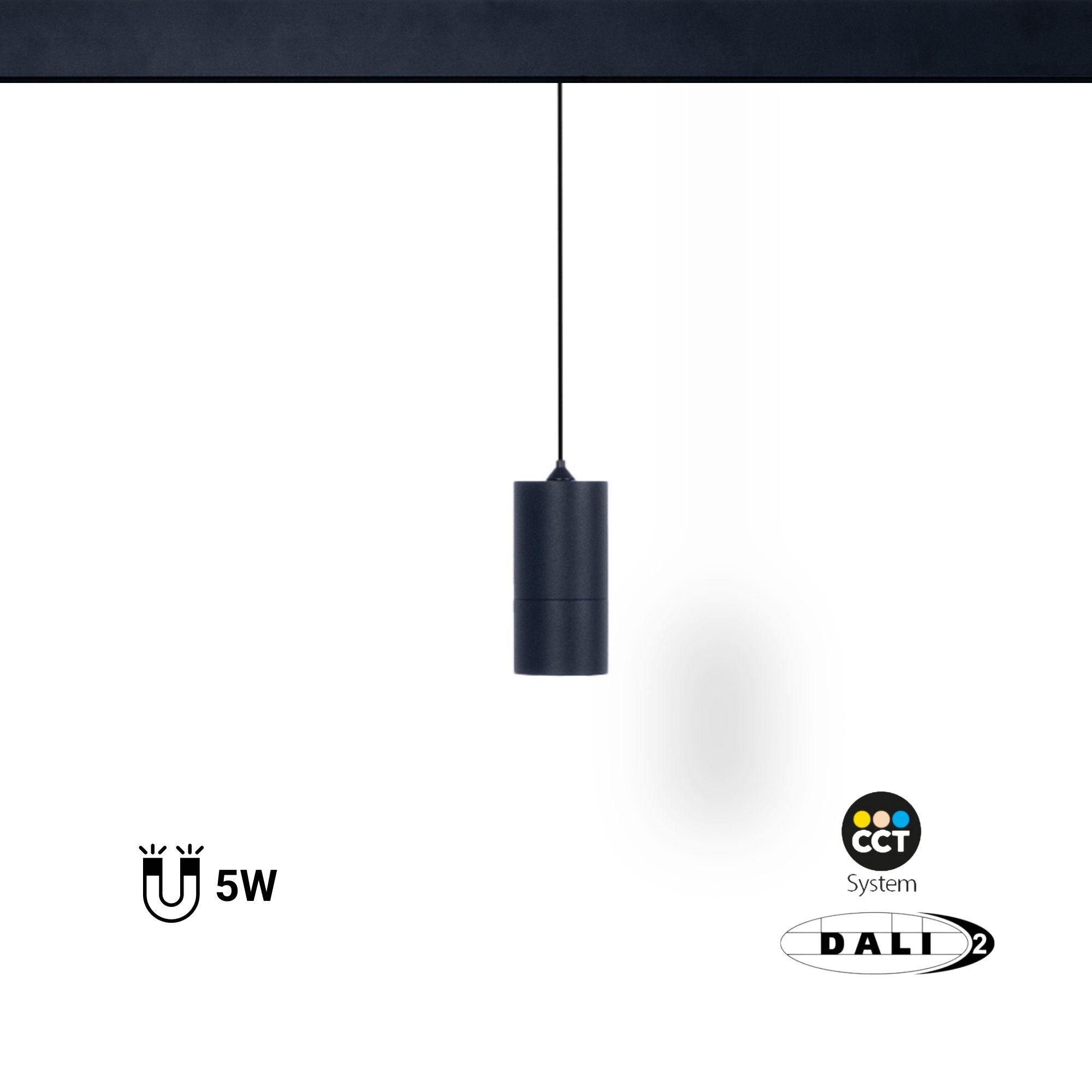 Foco de suspensión LED para carril magnético 48V - 5W - DALI-2 regulable
