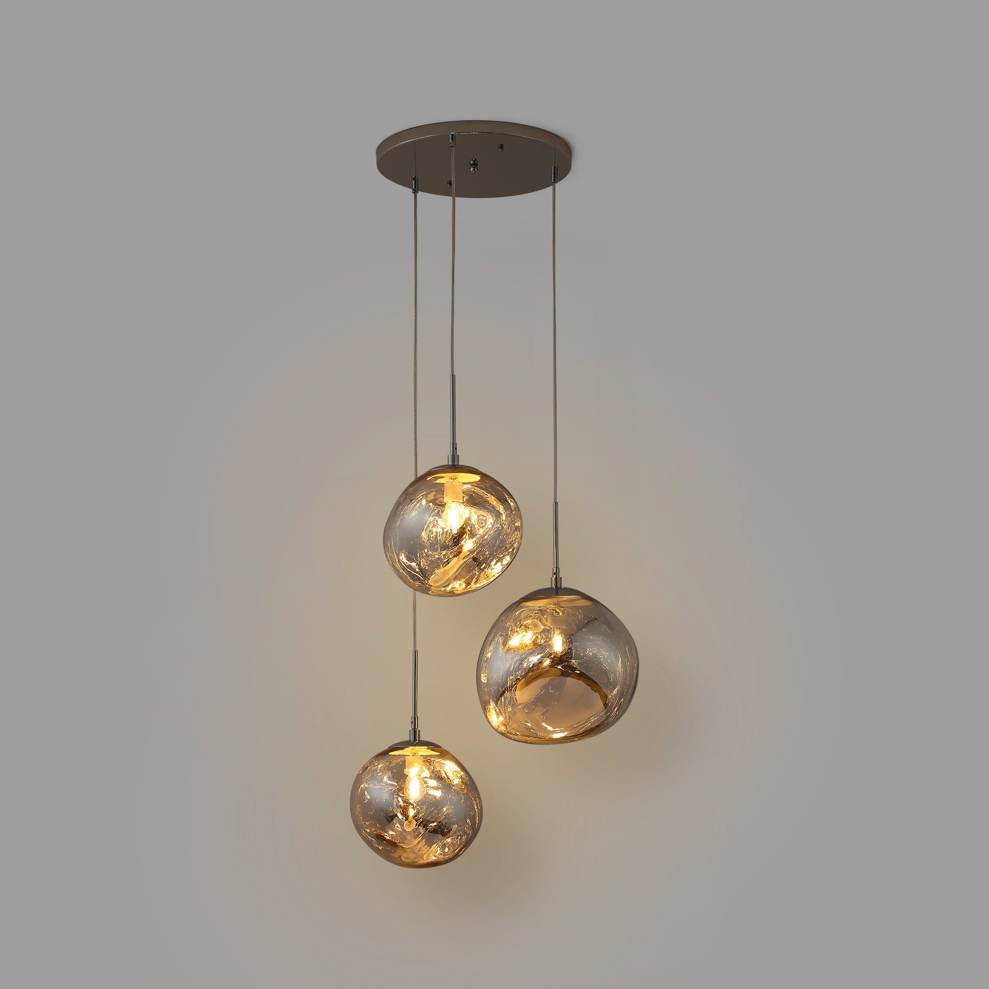 Lámpara colgante cristal triple "KADNIS" - 3 x E27