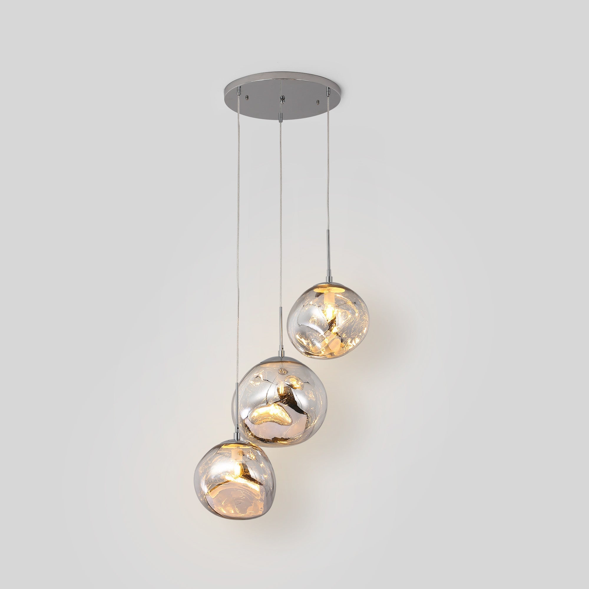 Lámpara colgante cristal triple "KADNIS" - 3 x E27