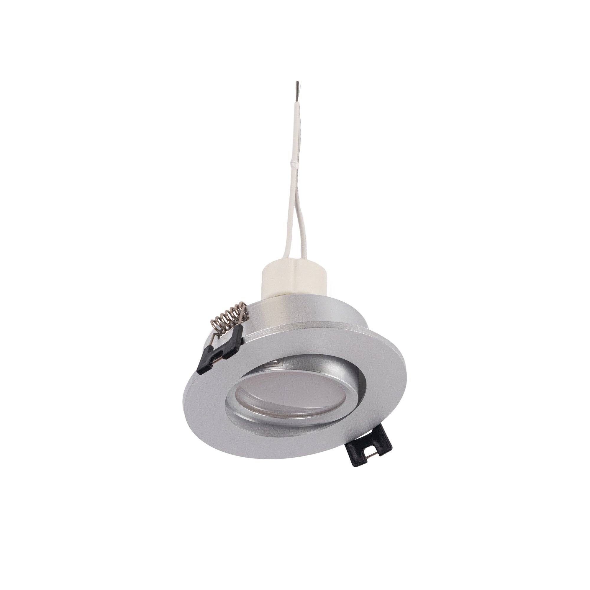KIT x 10 - Aro downlight basculante + Bombilla GU10 5W + Casquillo GU10