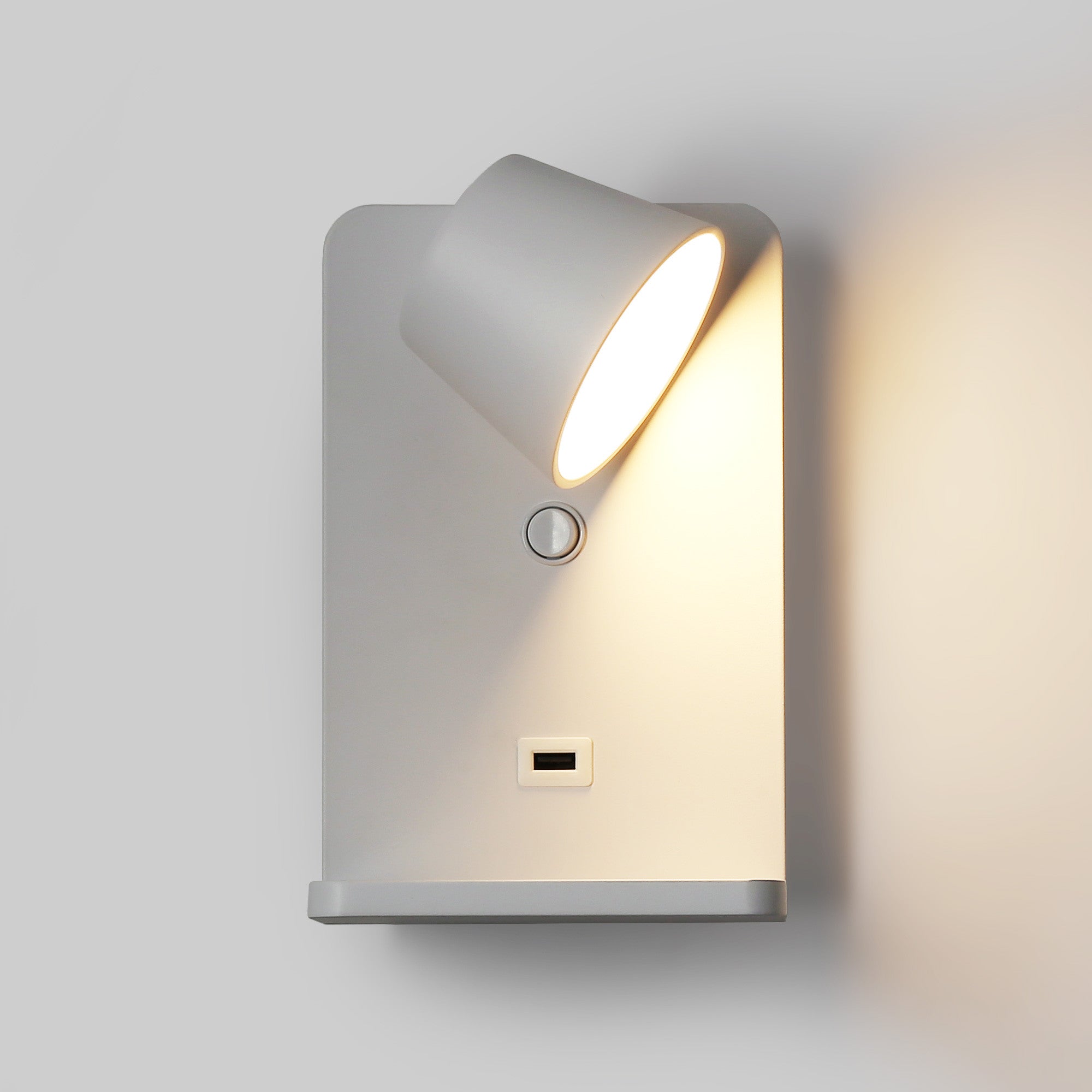Aplique de pared para lectura con puerto USB "BASKOP W" - 6W - Base carga inalámbrica