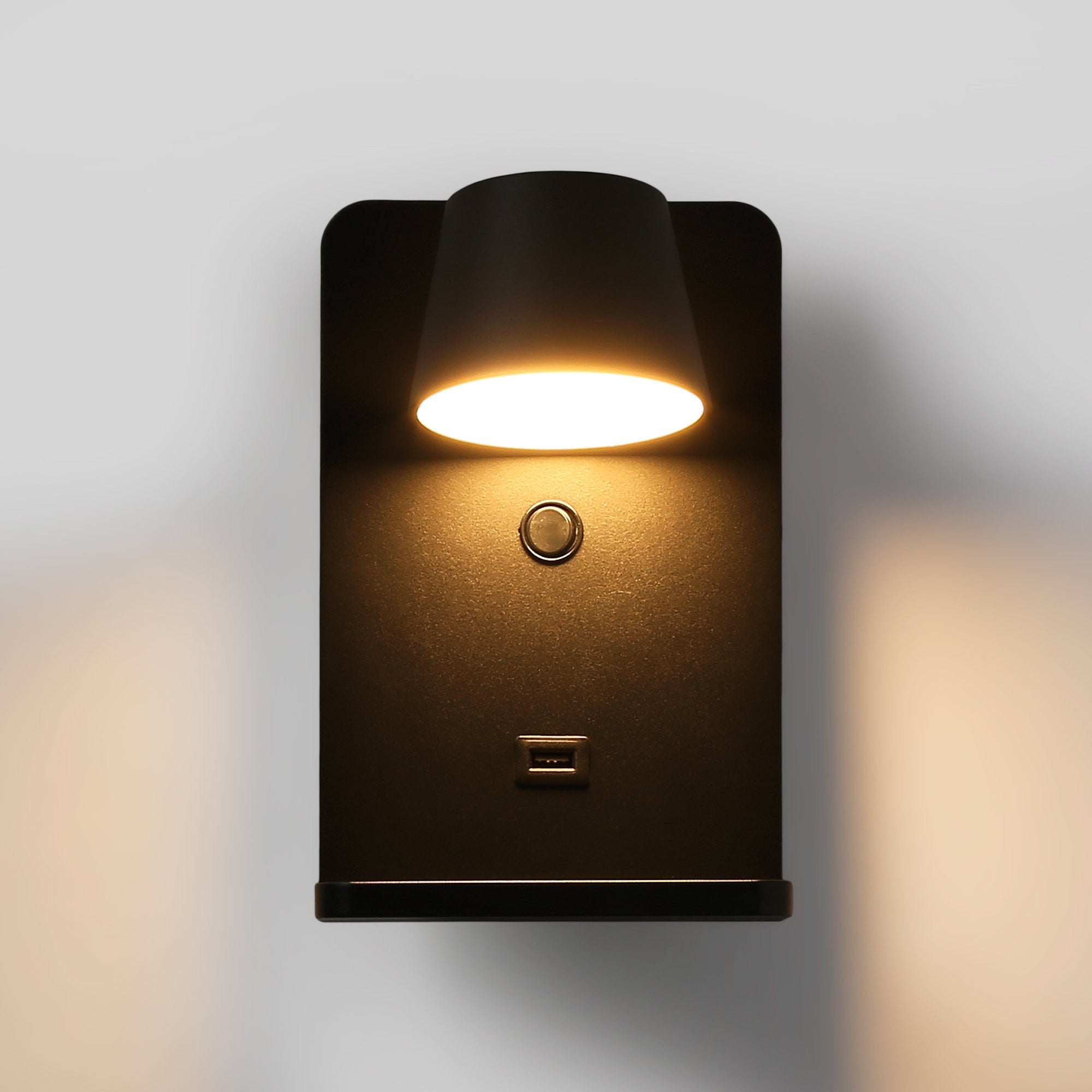 Aplique de pared para lectura con puerto USB "BASKOP W" - 6W - Base carga inalámbrica
