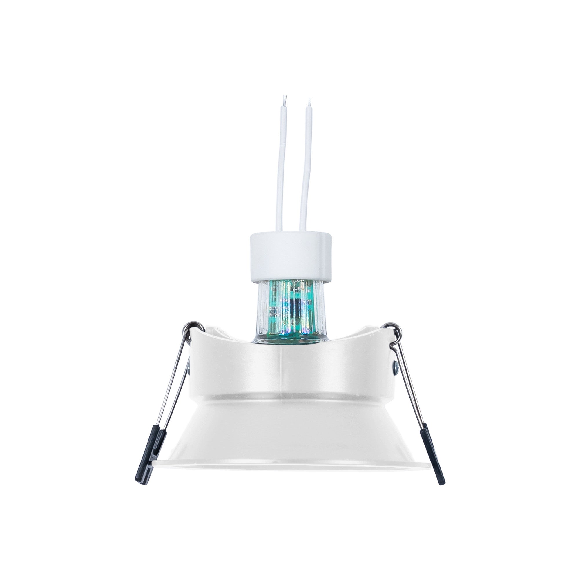KIT Aro empotrable Ø93mm + Bombilla GU10 6W + Portalámparas