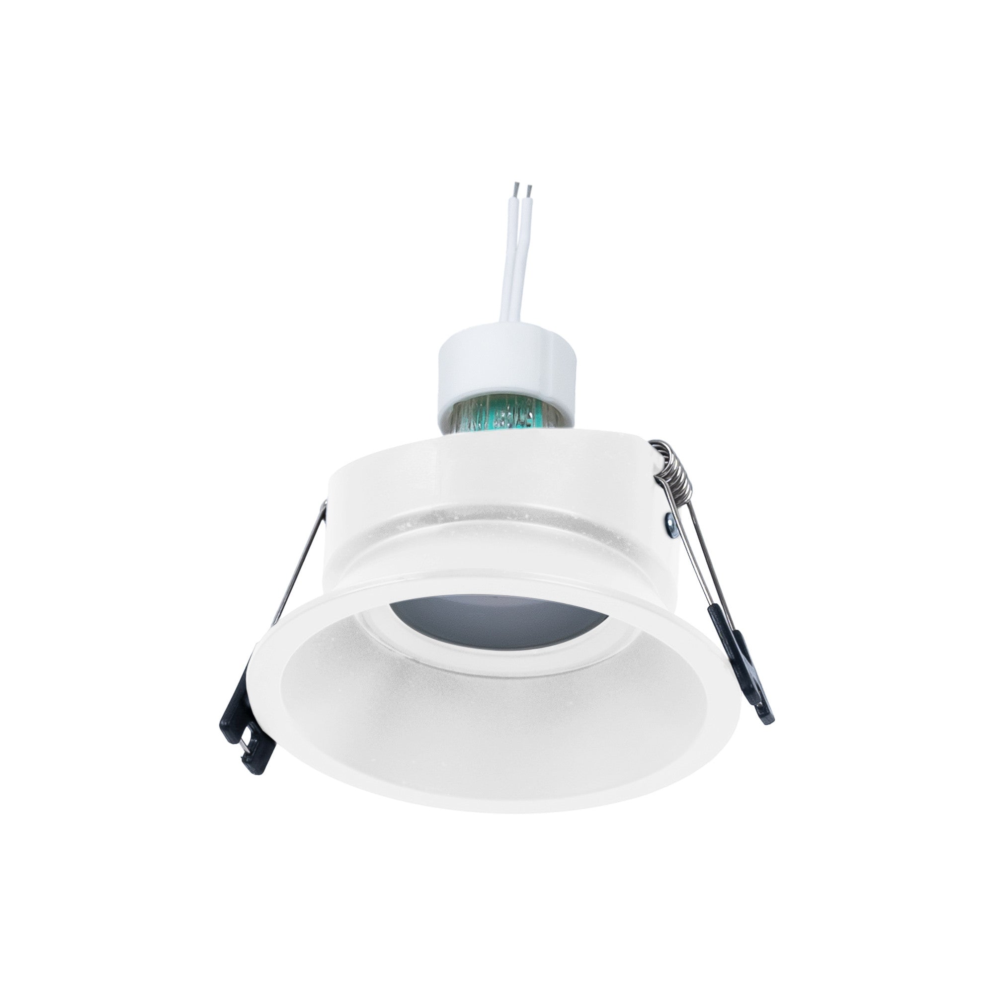 KIT Aro empotrable Ø93mm + Bombilla GU10 6W + Portalámparas