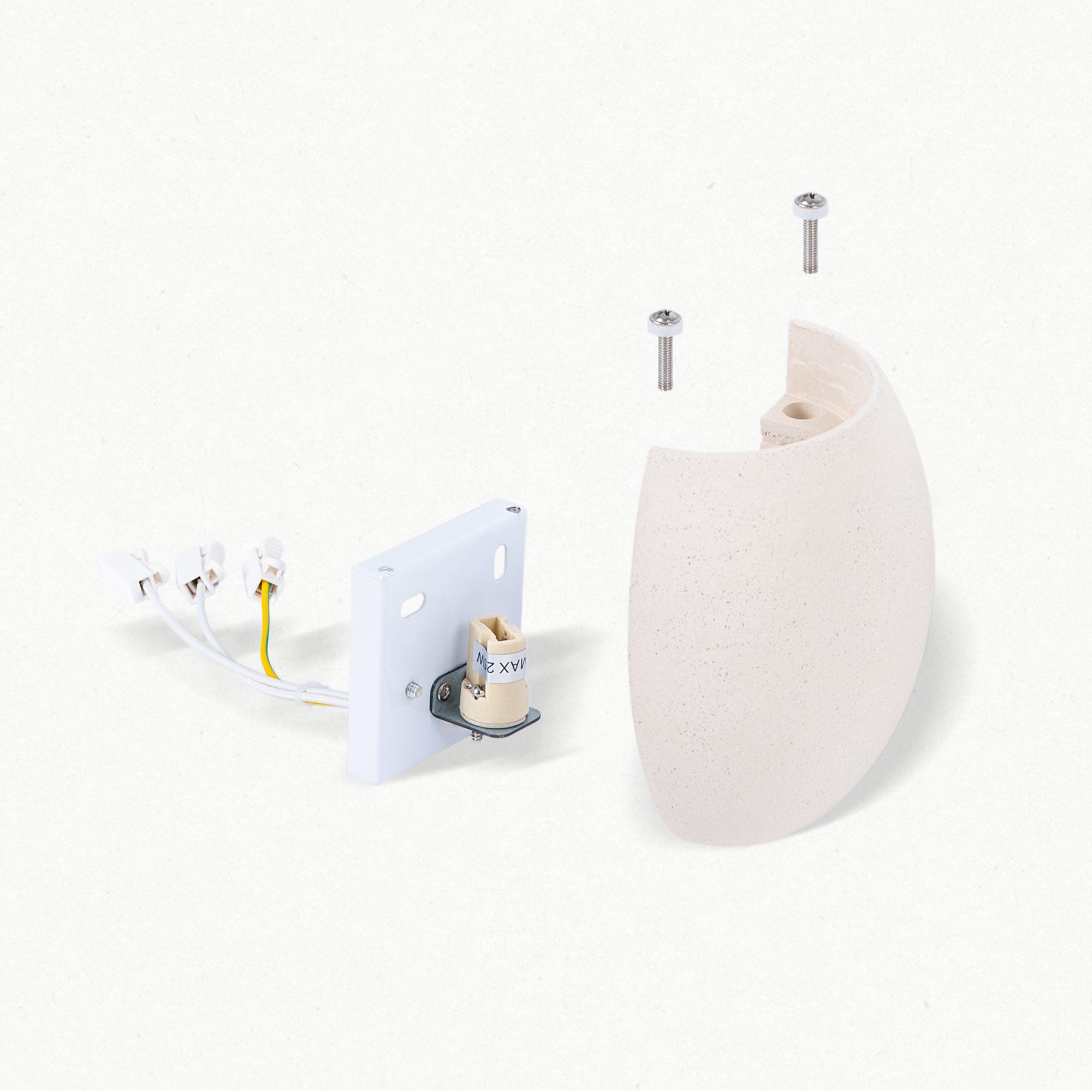 Aplique de pared cemento "Semba" - 3 colores - 1 x G9