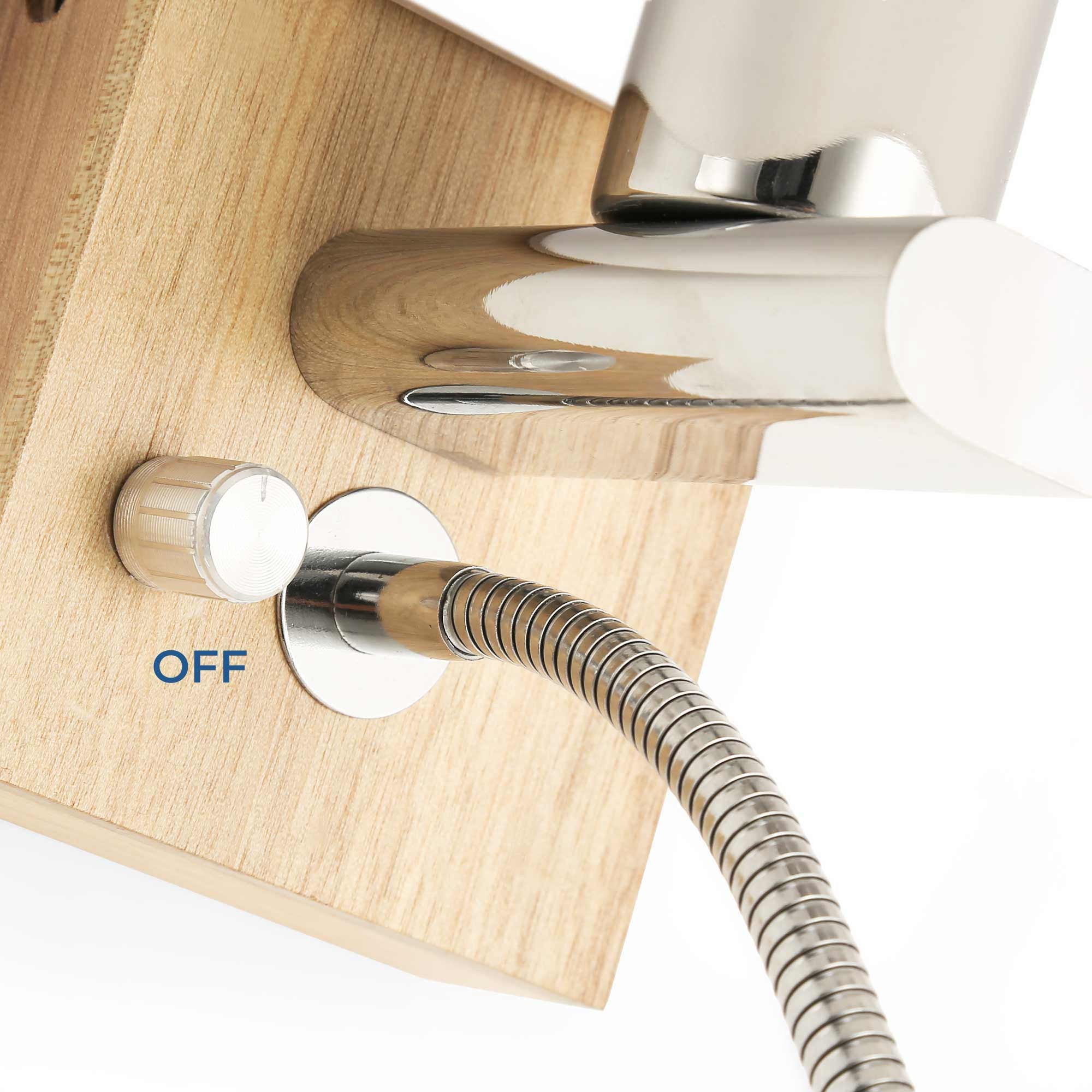 Aplique de pared con foco LED para lectura "Arti" - E27 + 3W