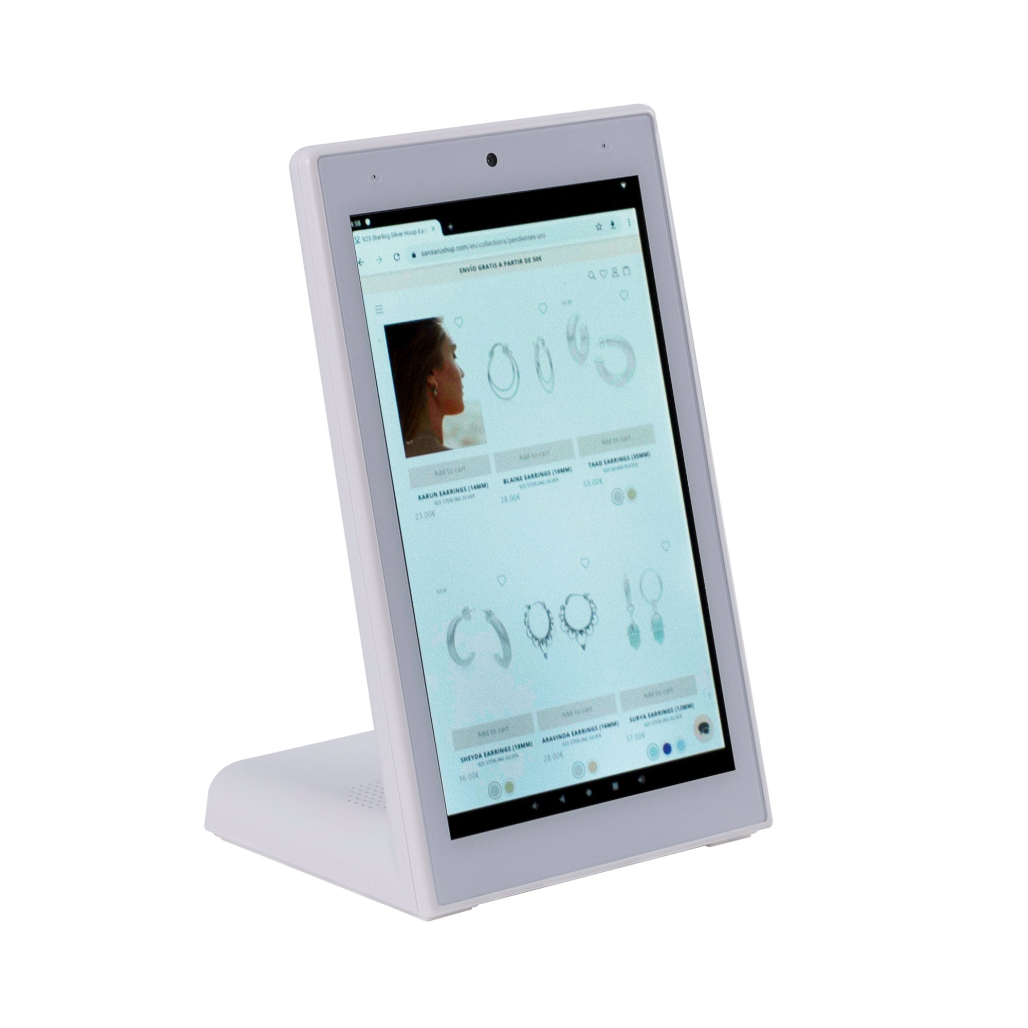 Display publicitario LCD de mesa 10.1'' con cámara - Táctil - Android 11