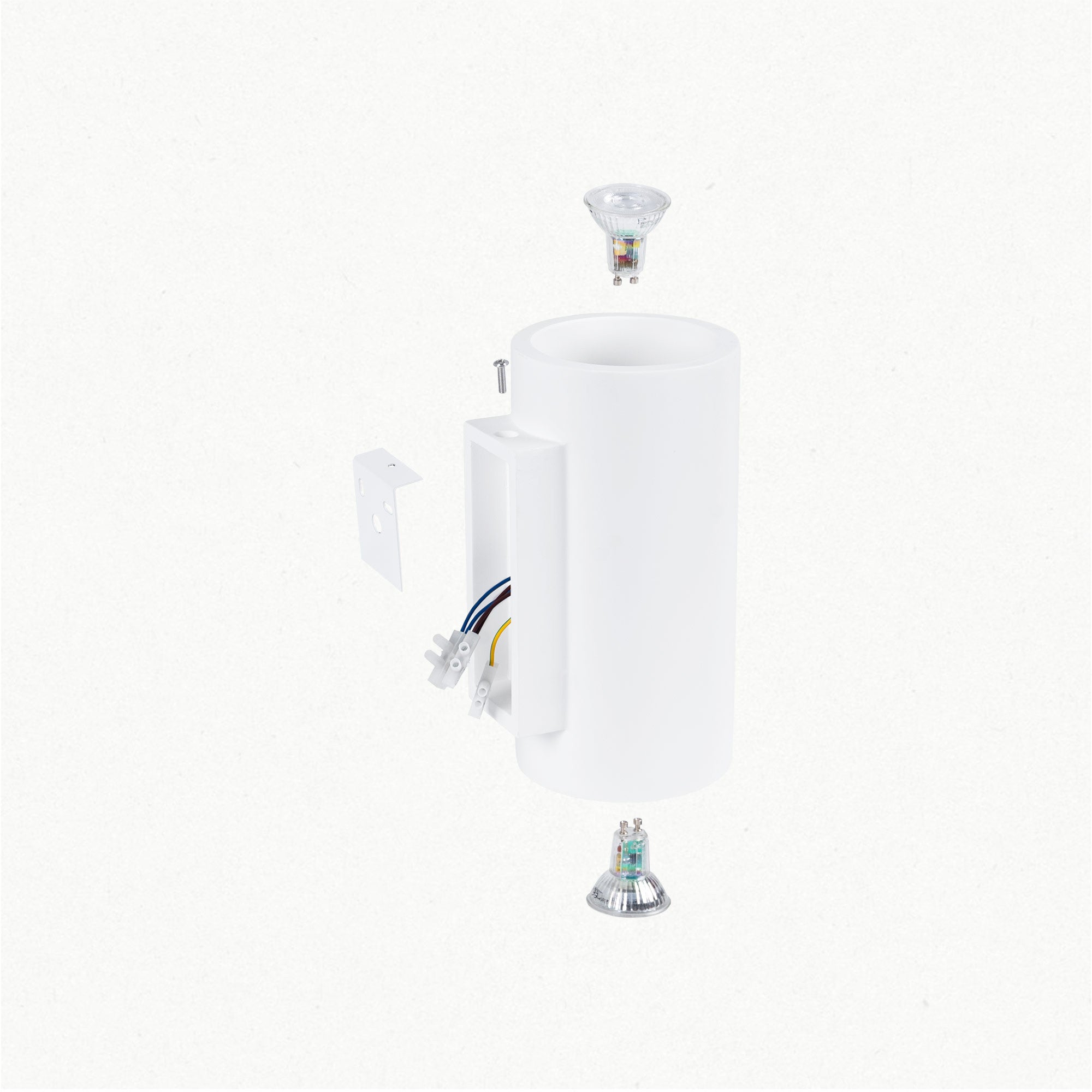 Aplique de pared escayola "Trabis" - Bidireccional - 2 x GU10