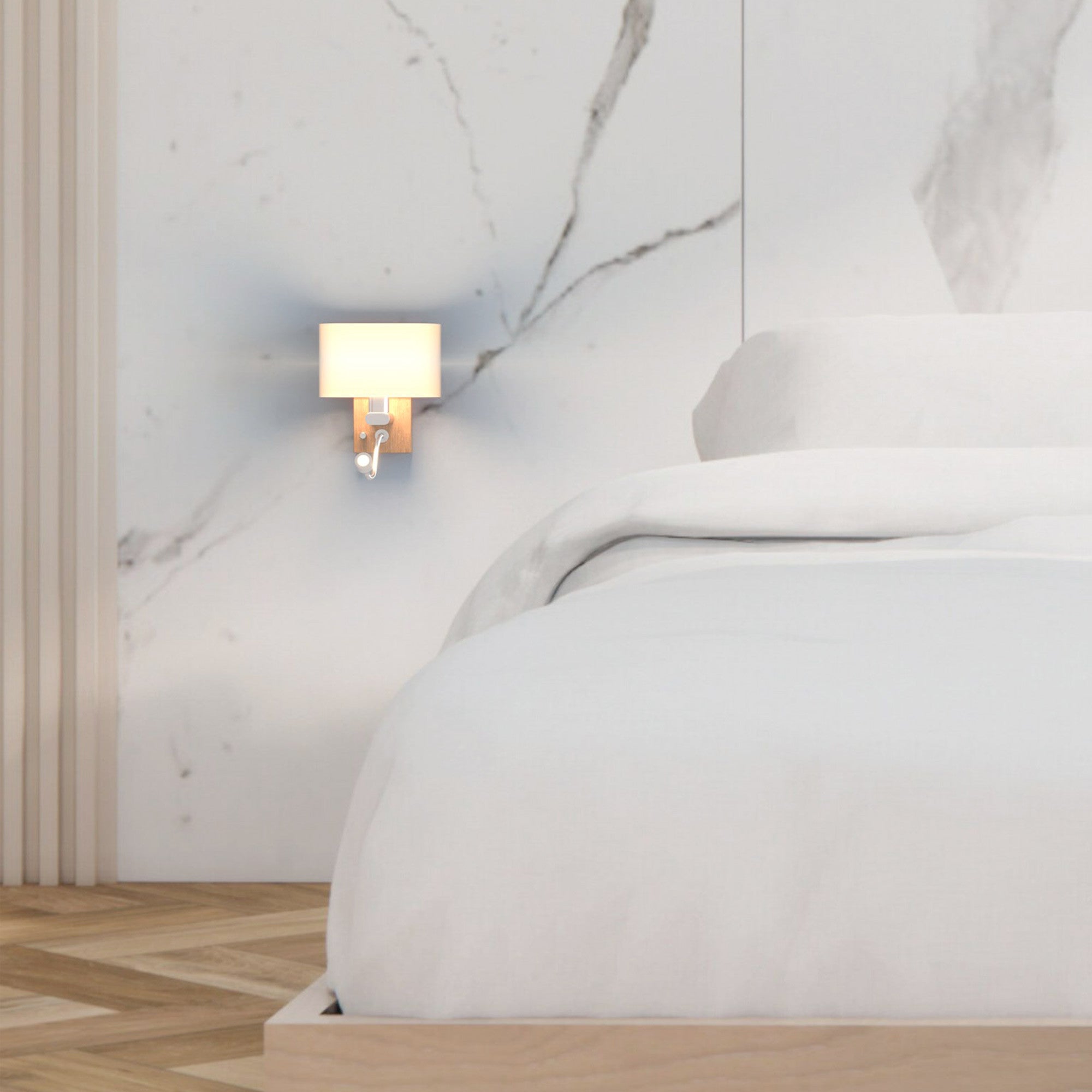 Aplique de pared con foco LED para lectura "Arti" - E27 + 3W