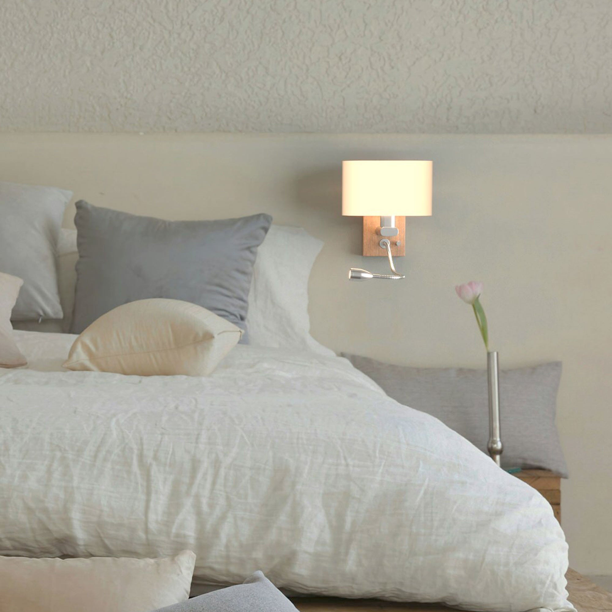 Aplique de pared con foco LED para lectura "Arti" - E27 + 3W
