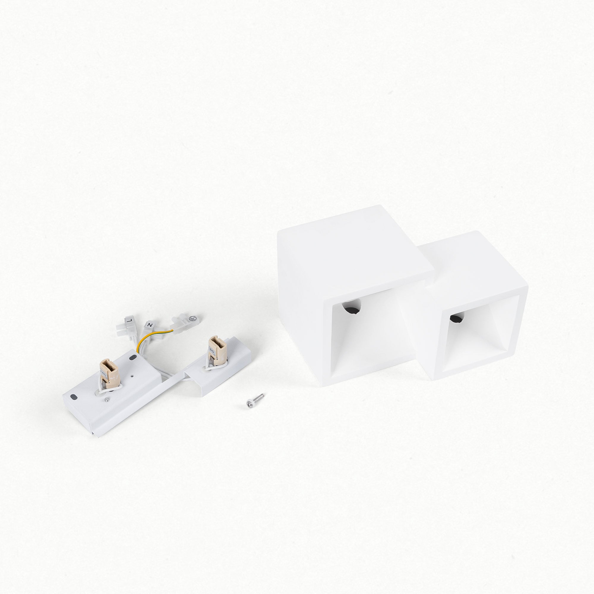 Aplique de pared escayola "Cube" - 2 x G9