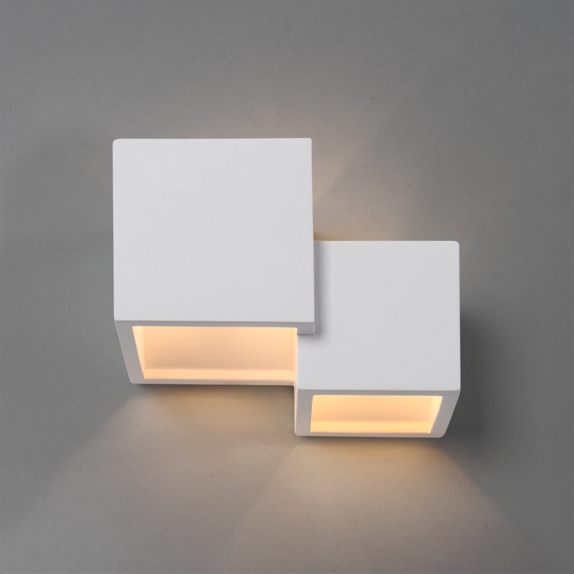 Aplique de pared escayola "Cube" - 2 x G9