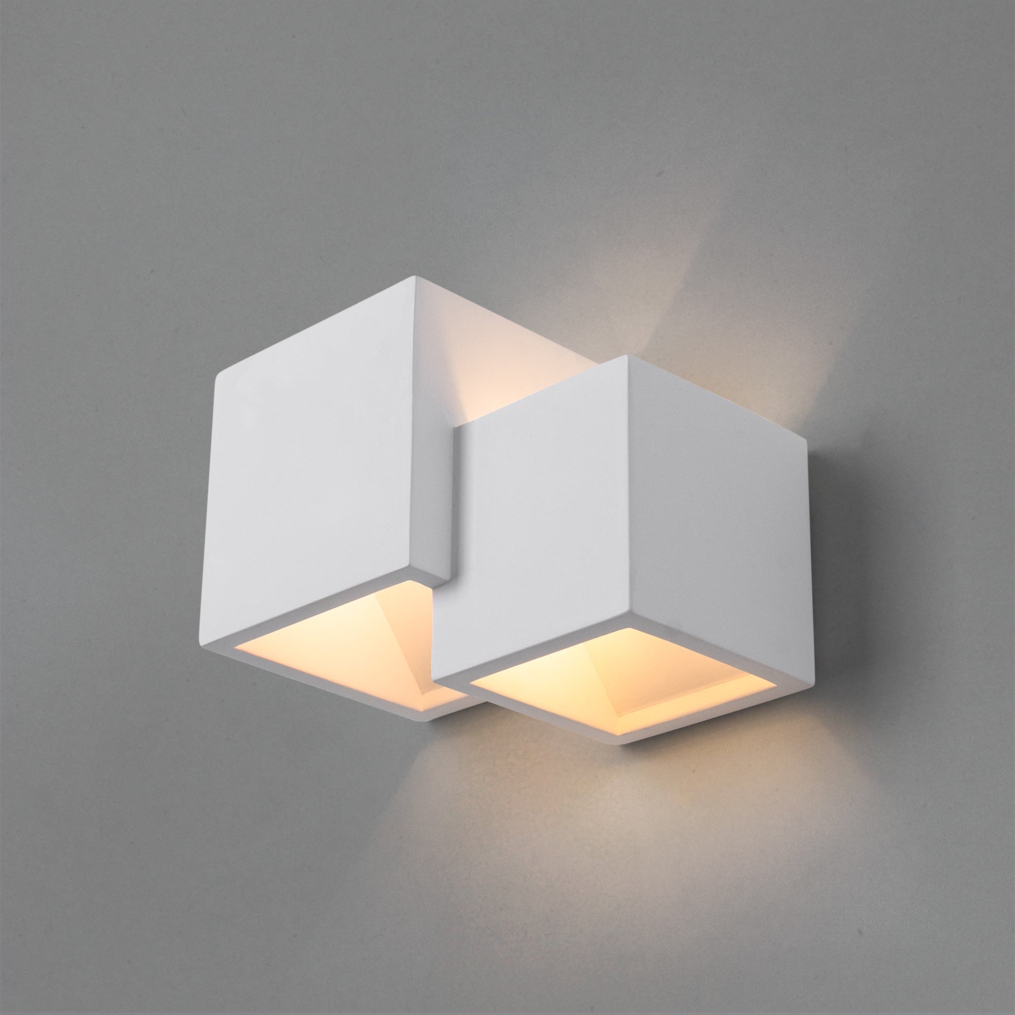 Aplique de pared escayola "Cube" - 2 x G9