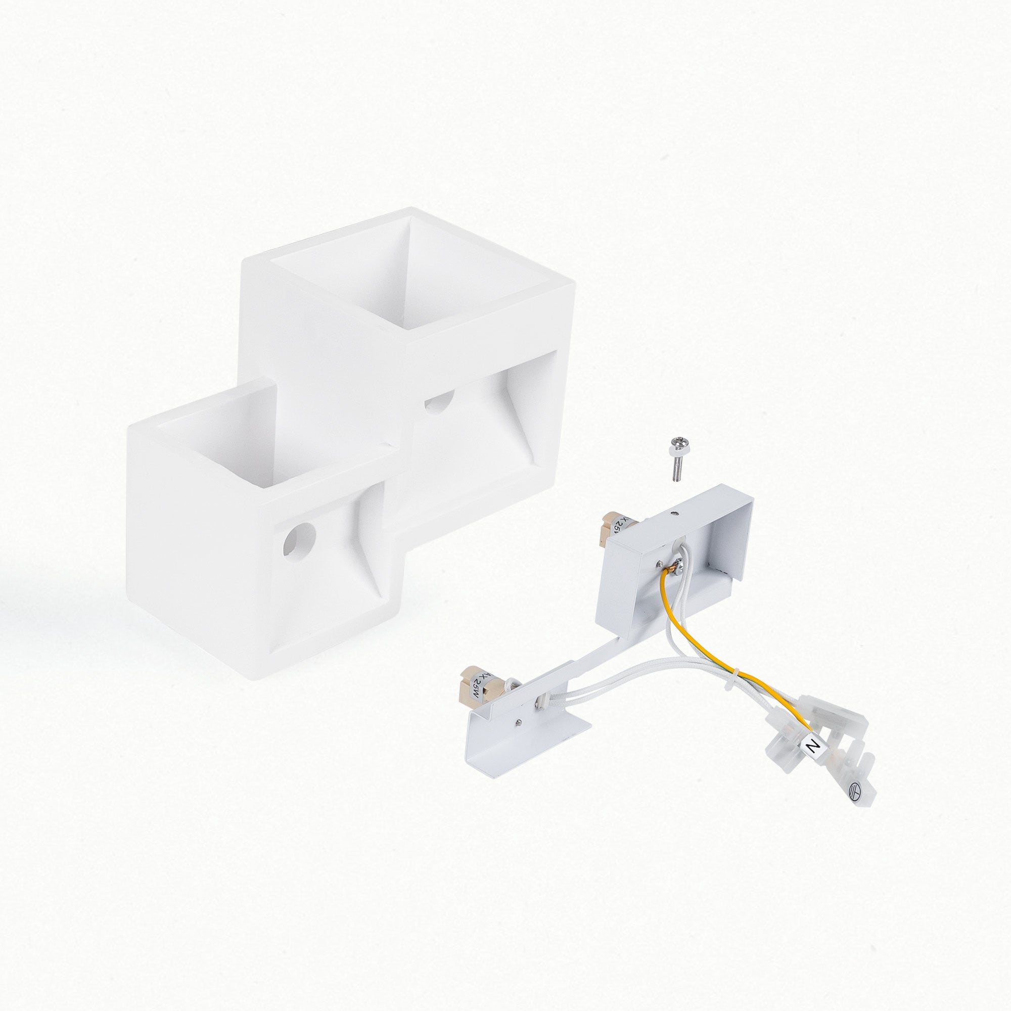 Aplique de pared escayola "Cube" - 2 x G9