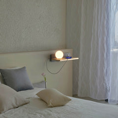 Aplique de pared bola cristal con puerto USB "Nonna" - G9