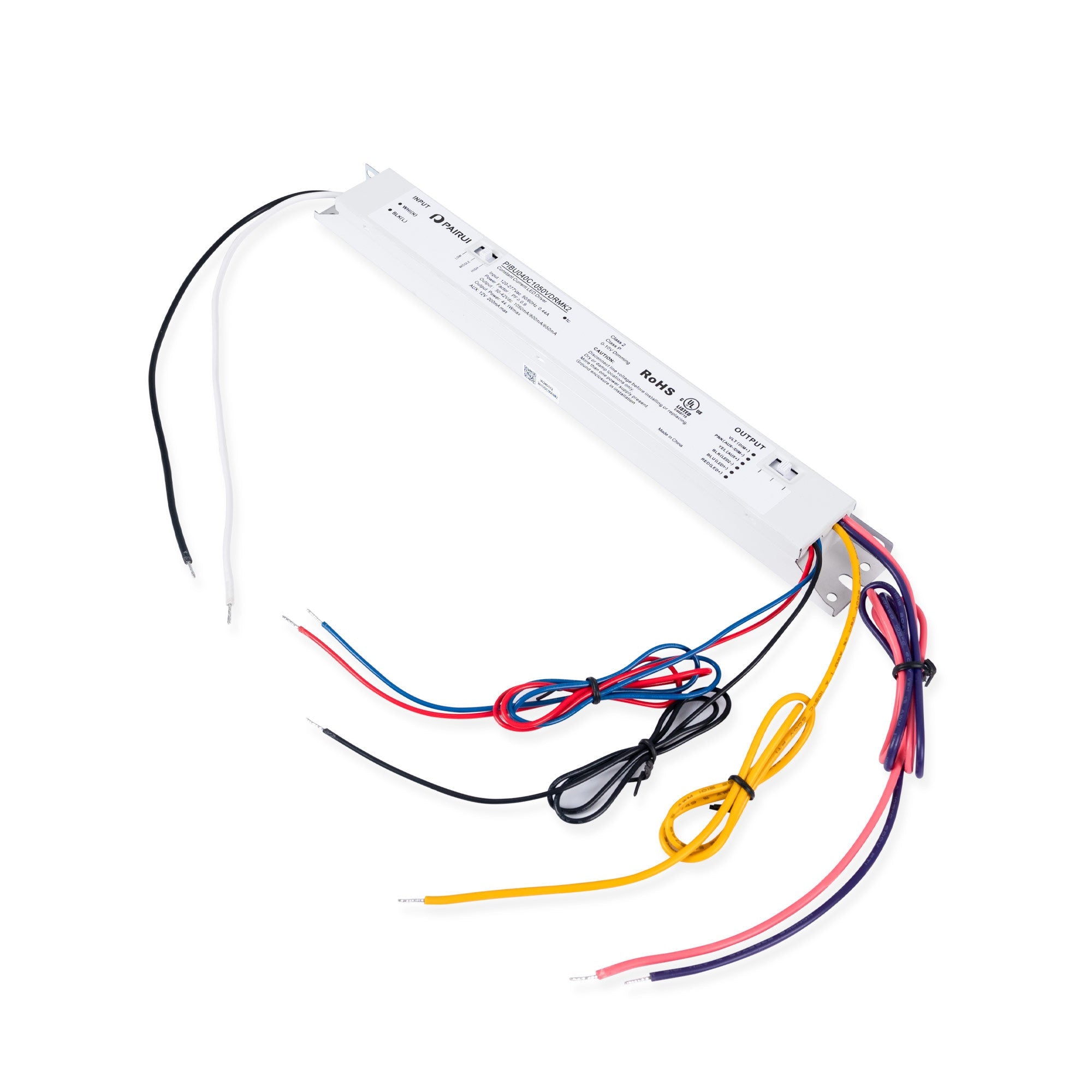 Driver para lineales LED CCT - Regulable 0-10V + fuente 12V - 30-42V DC - 44W - 650-1050mA