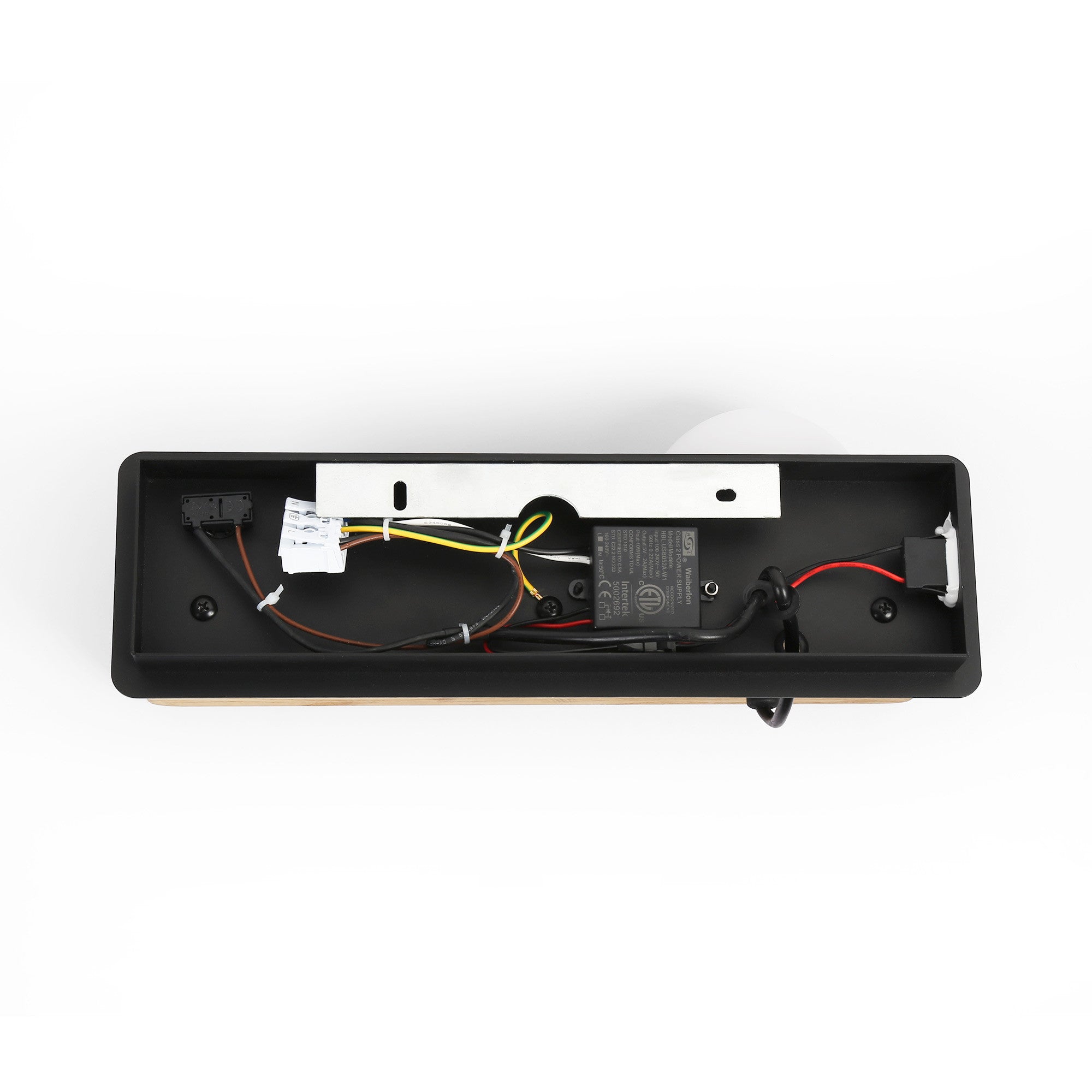 Aplique de pared bola cristal con puerto USB "Nonna" - G9