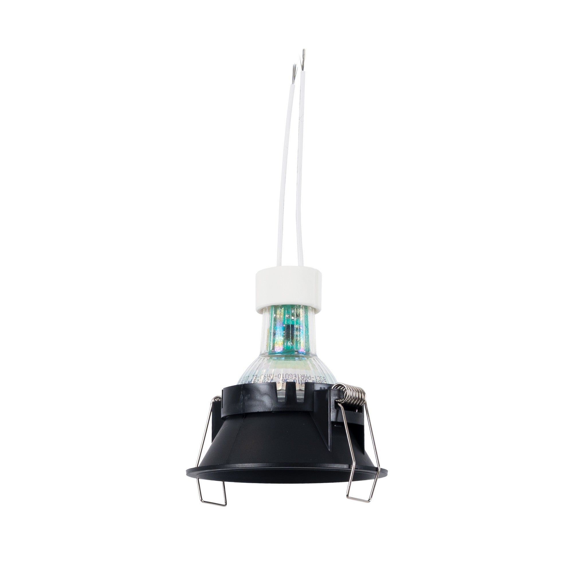 KIT Aro empotrable fijo Ø82mm + Bombilla GU10 6W + Portalámparas