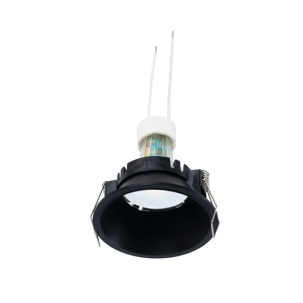KIT Aro empotrable fijo Ø82mm + Bombilla GU10 6W + Portalámparas