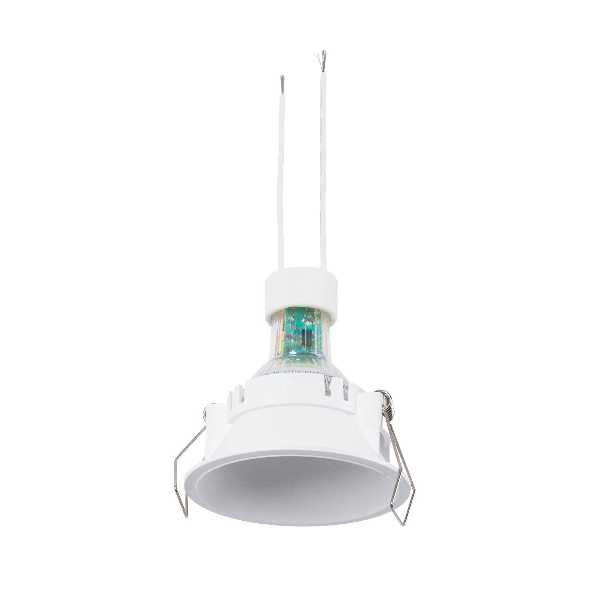 KIT Aro empotrable fijo Ø82mm + Bombilla GU10 6W + Portalámparas