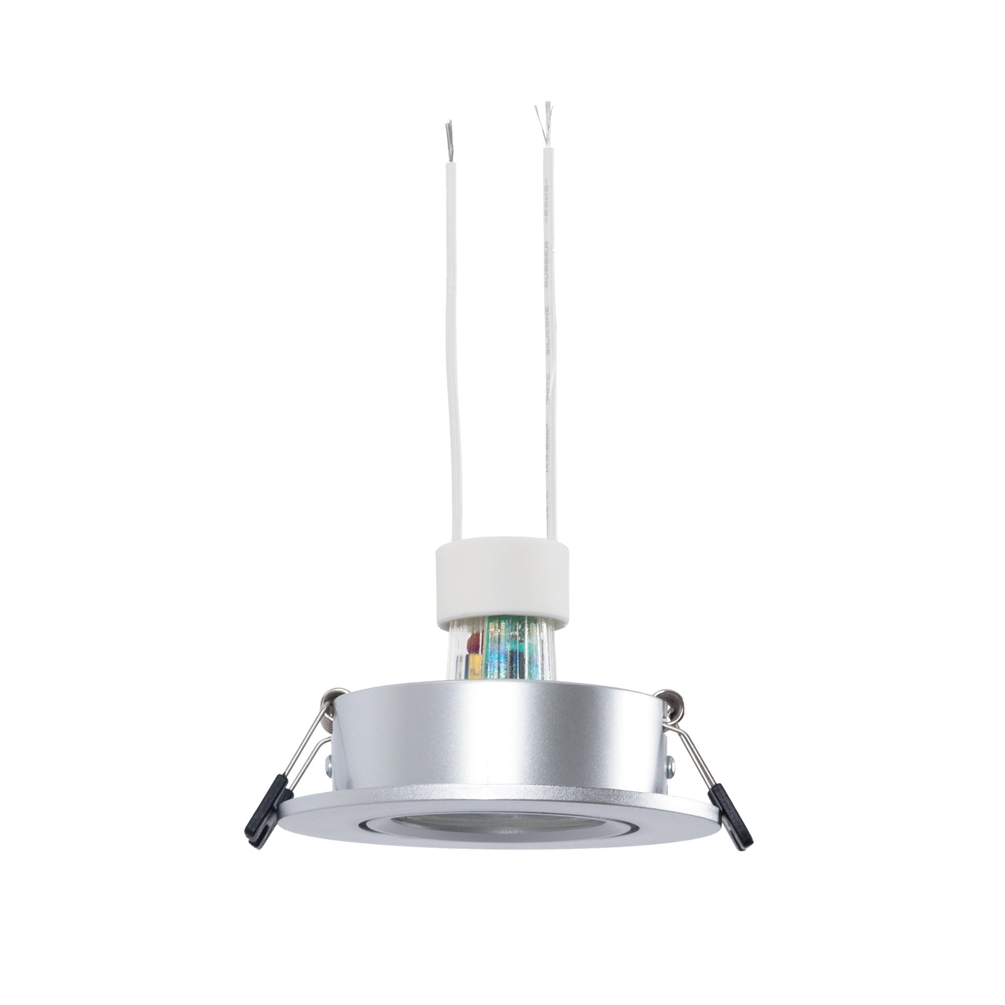 KIT Aro empotrable basculante Ø90mm + Bombilla GU10 6W + Portalámparas