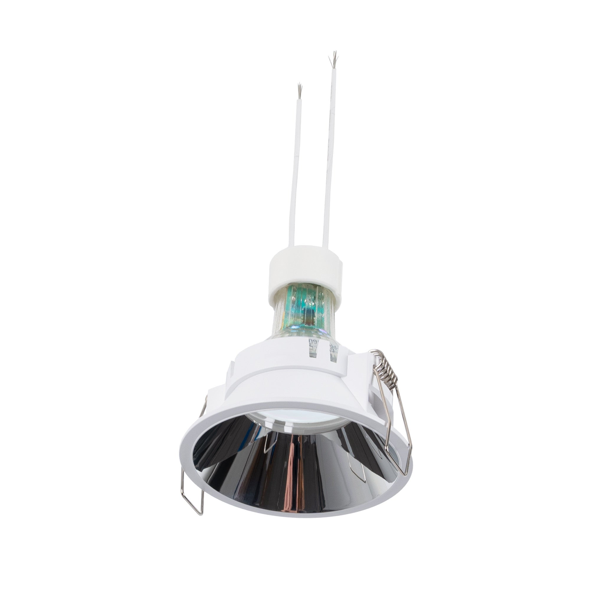 KIT Aro empotrable fijo Ø82mm + Bombilla GU10 6W + Portalámparas