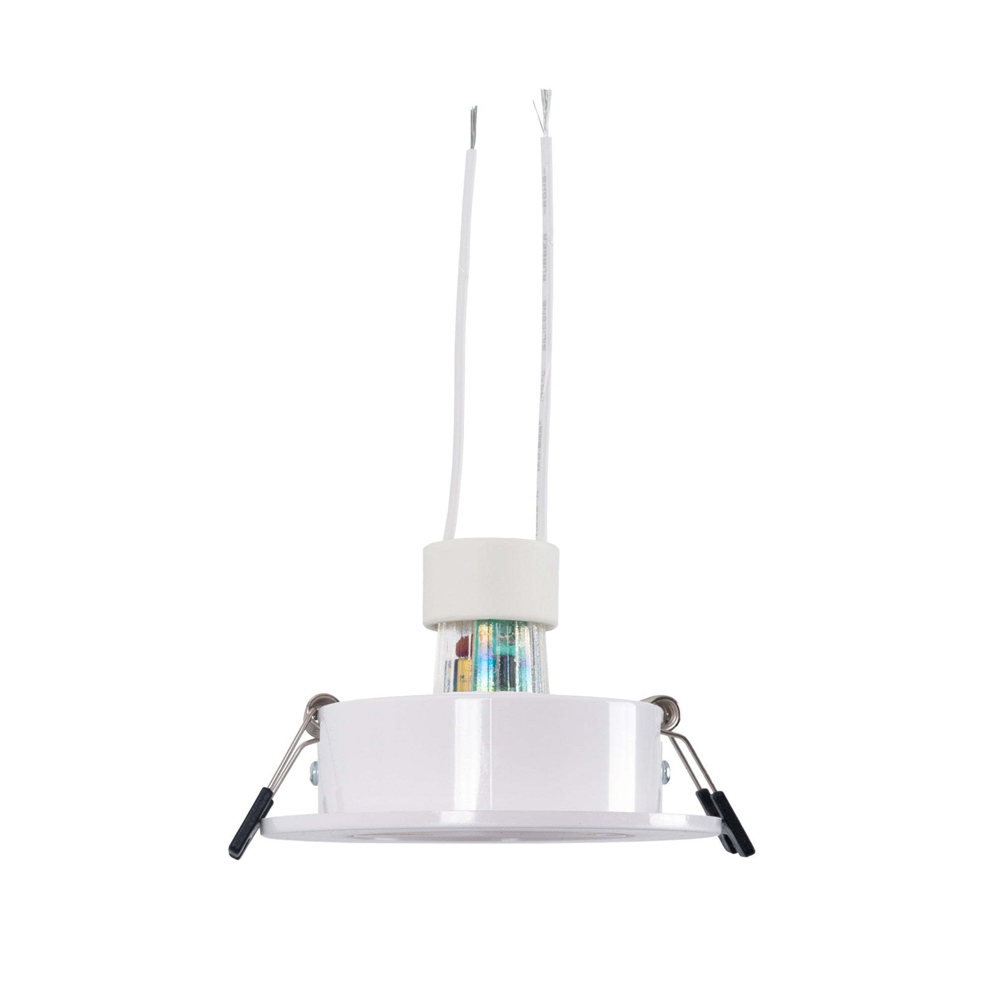 KIT Aro empotrable basculante Ø90mm + Bombilla GU10 6W + Portalámparas