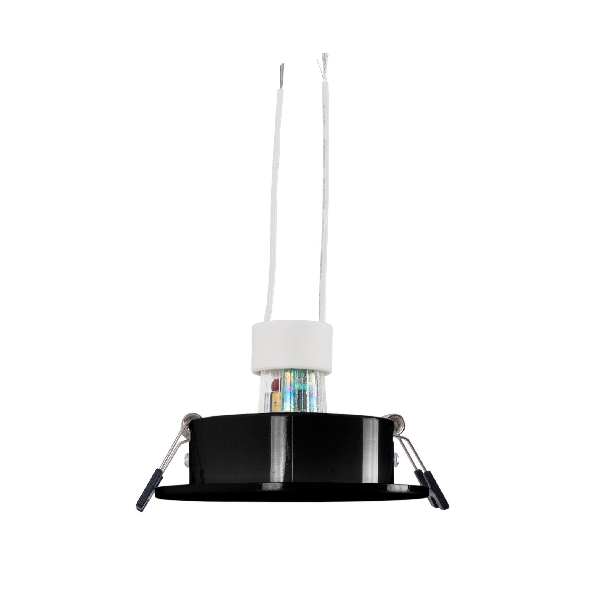 KIT Aro empotrable basculante Ø90mm + Bombilla GU10 6W + Portalámparas
