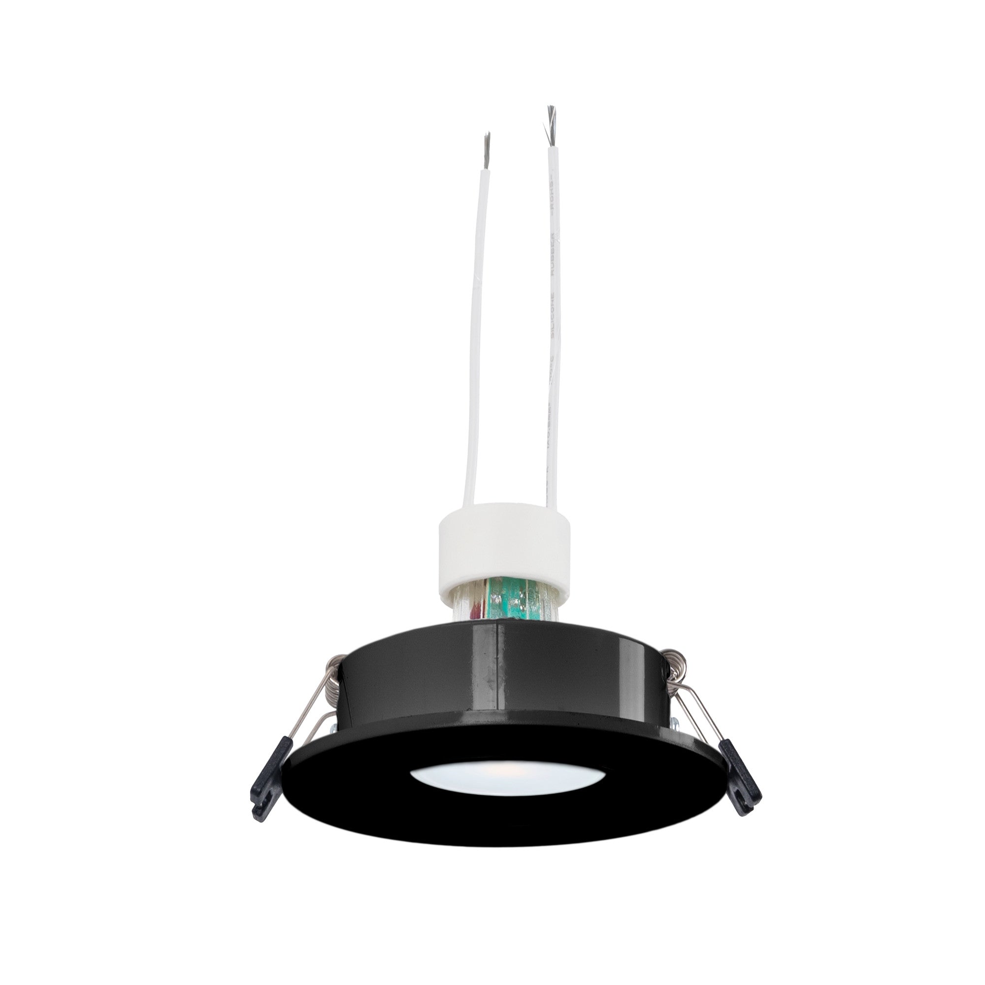 KIT Aro empotrable basculante Ø90mm + Bombilla GU10 6W + Portalámparas