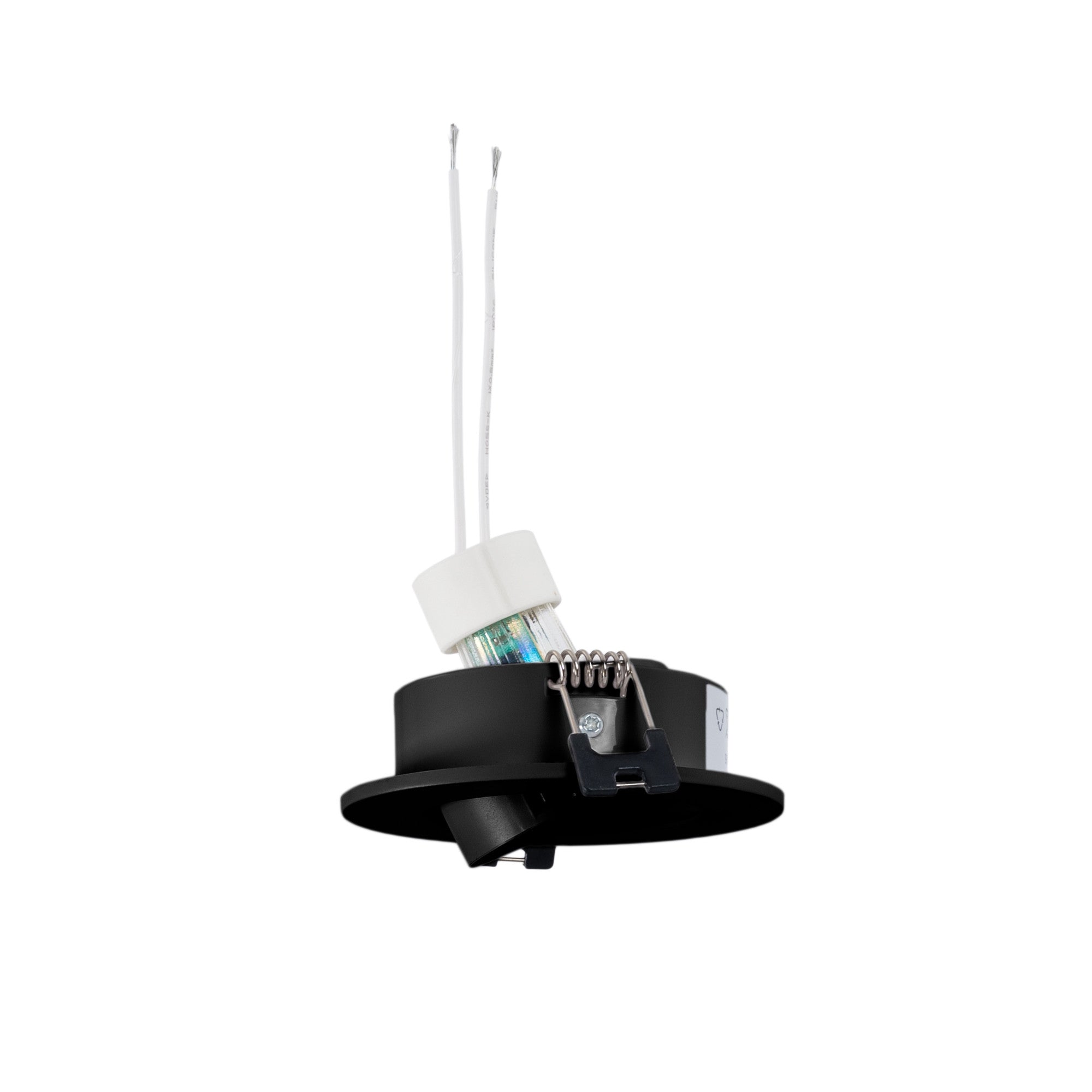 KIT Aro empotrable basculante Ø90mm + Bombilla GU10 6W + Portalámparas