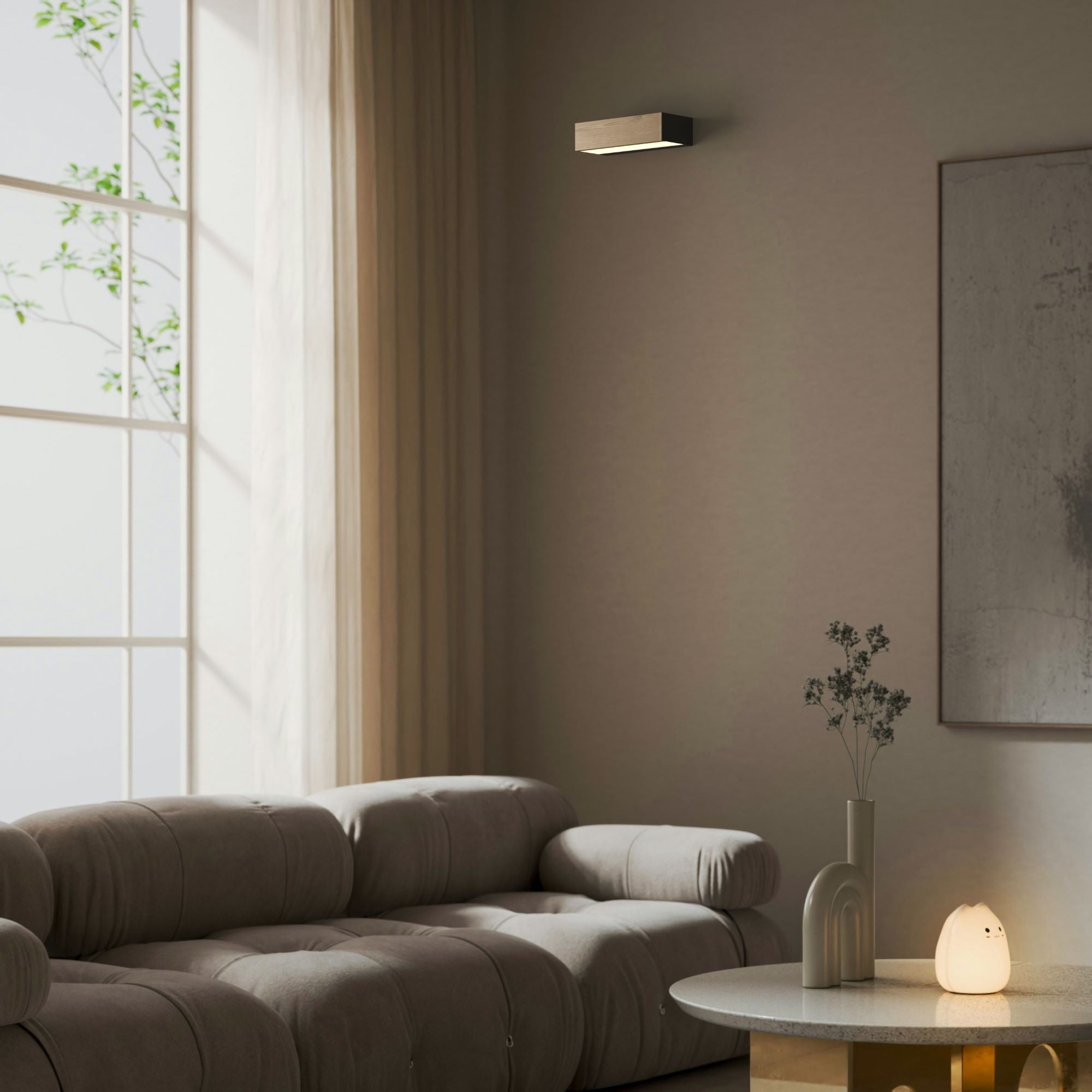 Aplique pared madera "VACC" - 7W - 2700K - 20cm