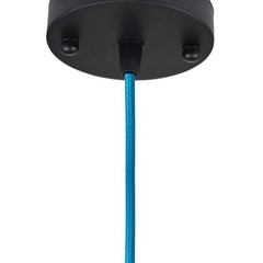 FLORÓN METALICO PARA LAMPARA COLGANTE ACABADO NEGRO MATE