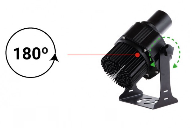Proyector de logos LED GOBO 100W - Óptica 45° - Exterior - Rotativo