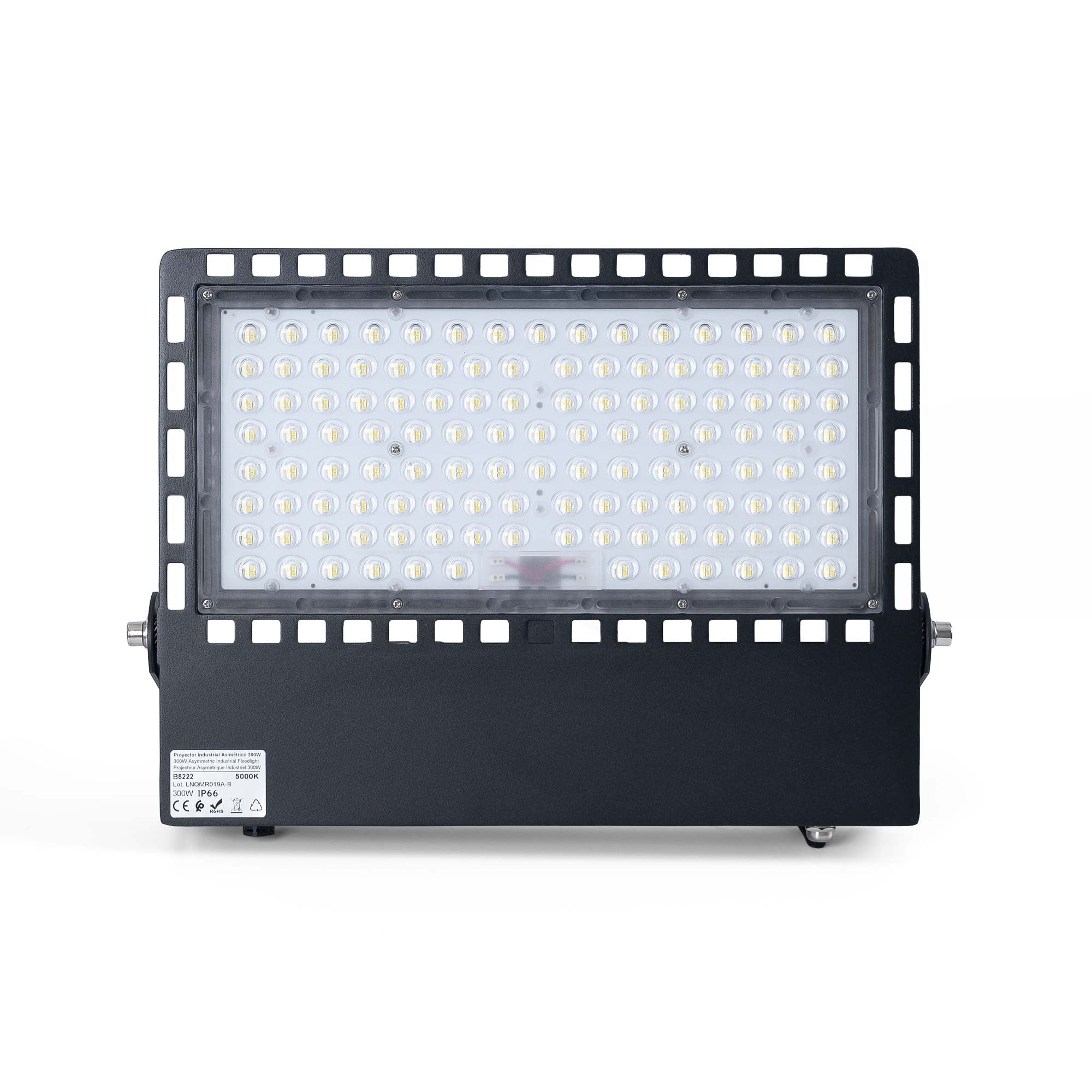 Proyector LED asimétrico exterior 300W - 140lm/W- IP66