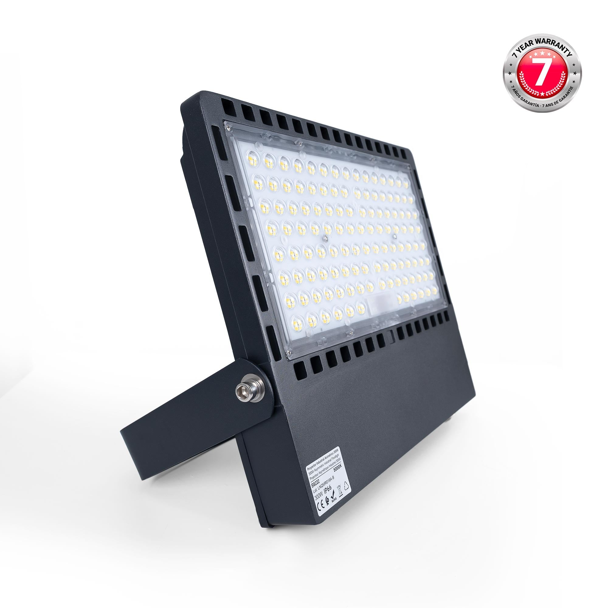 Proyector LED asimétrico exterior 300W - 140lm/W- IP66