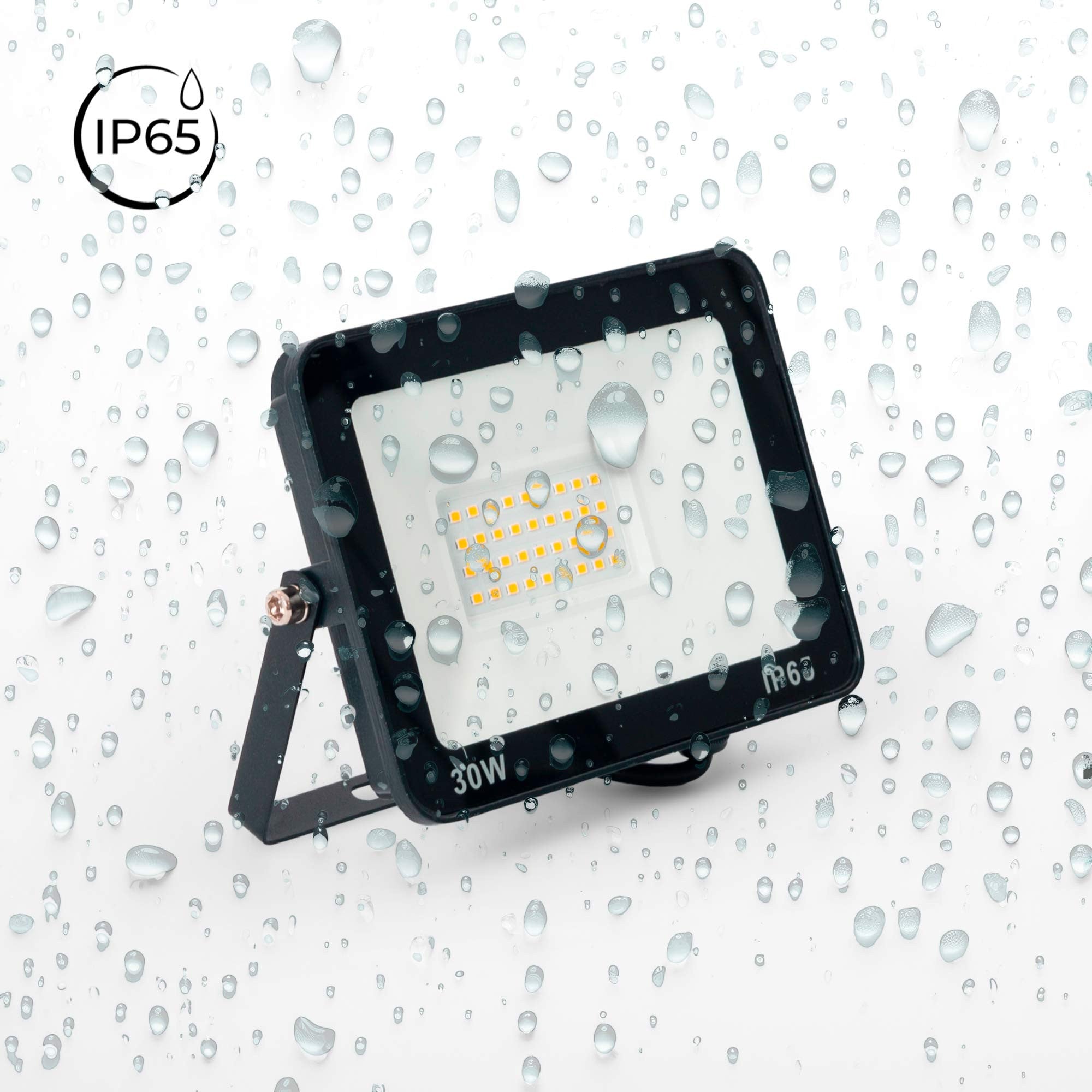 Proyector LED exterior 30W - 95lm/W - IP65 - Negro