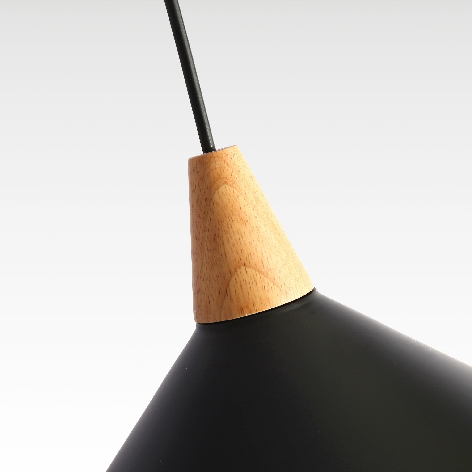 Lampara colgante doble metal y madera  "Selroom" - 2xE27