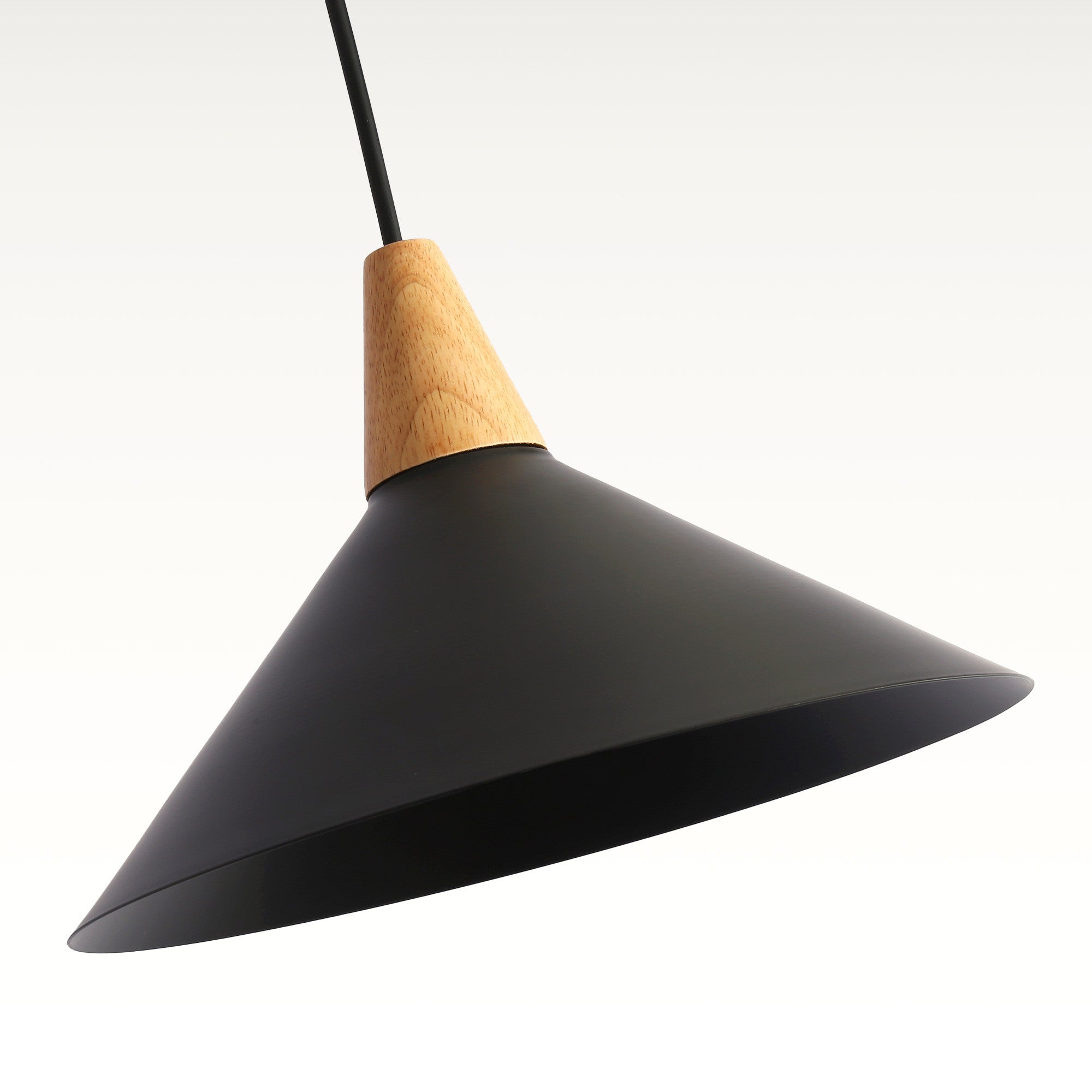 Lampara colgante doble metal y madera  "Selroom" - 2xE27