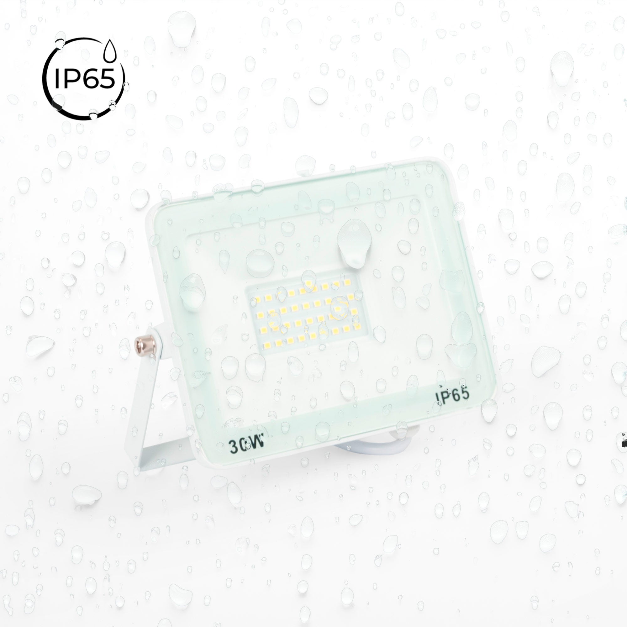 Proyector LED exterior 30W - 95lm/W - IP65 - Blanco