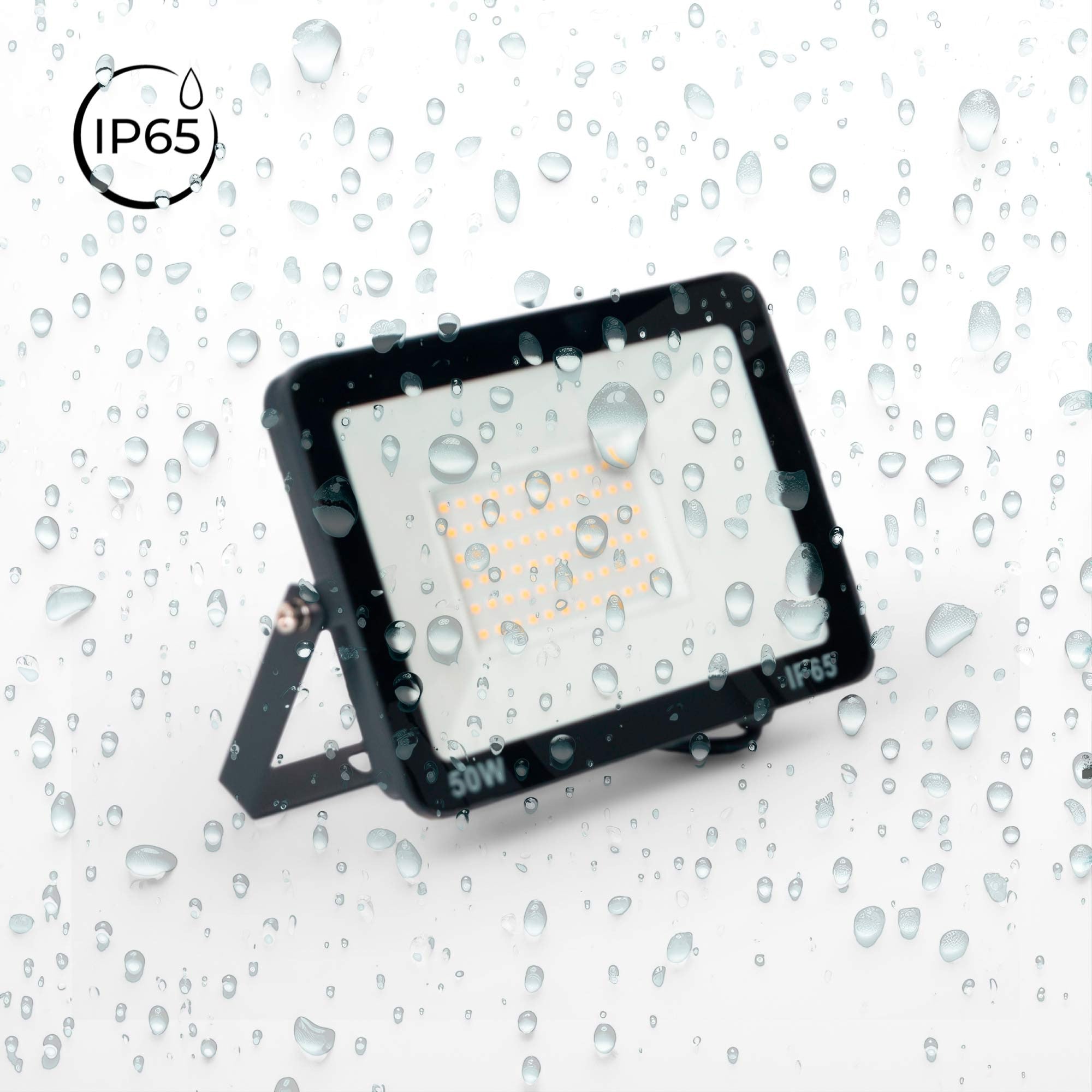 Proyector LED exterior 50W - 95lm/W - IP65 - Negro