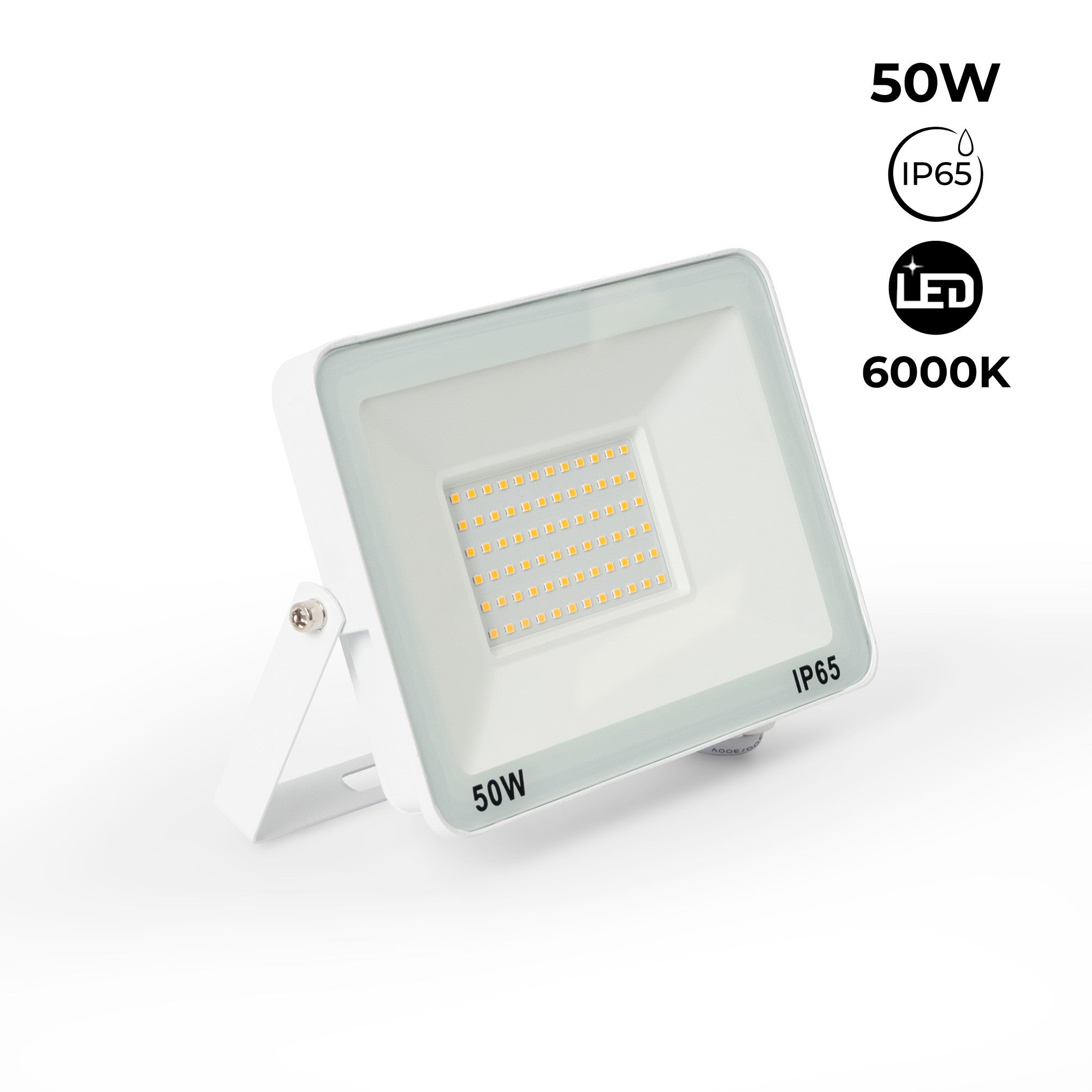 Proyector LED exterior 50W - 95lm/W - IP65 - Blanco