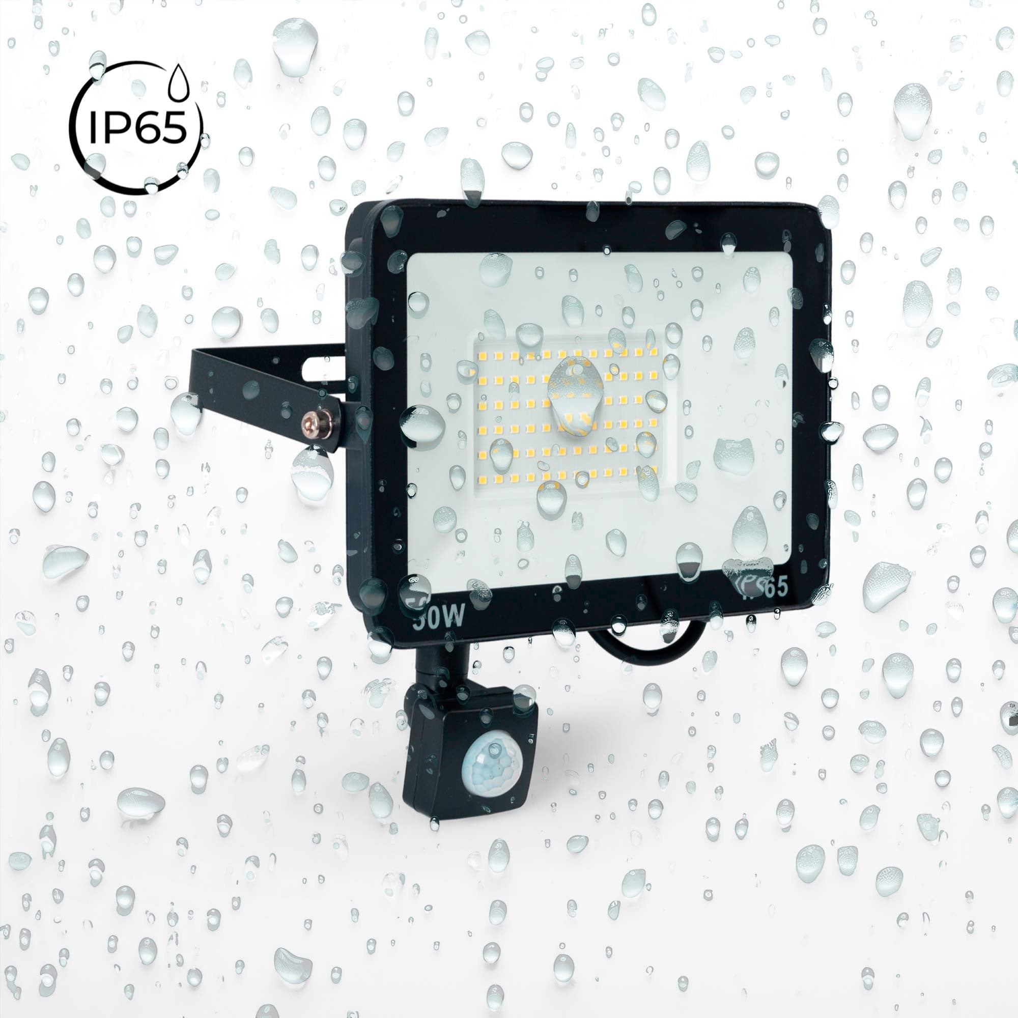 Proyector LED exterior con sensor de movimiento PIR - 50W - IP65 - 6000K