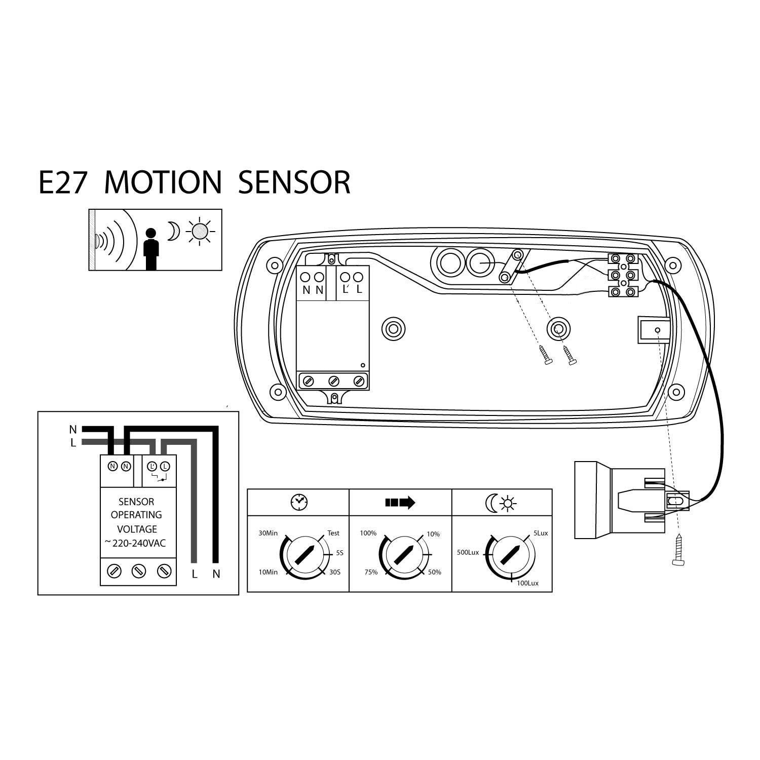 Aplique de pared con sensor FUMAGALLI FRANCY Opal E27