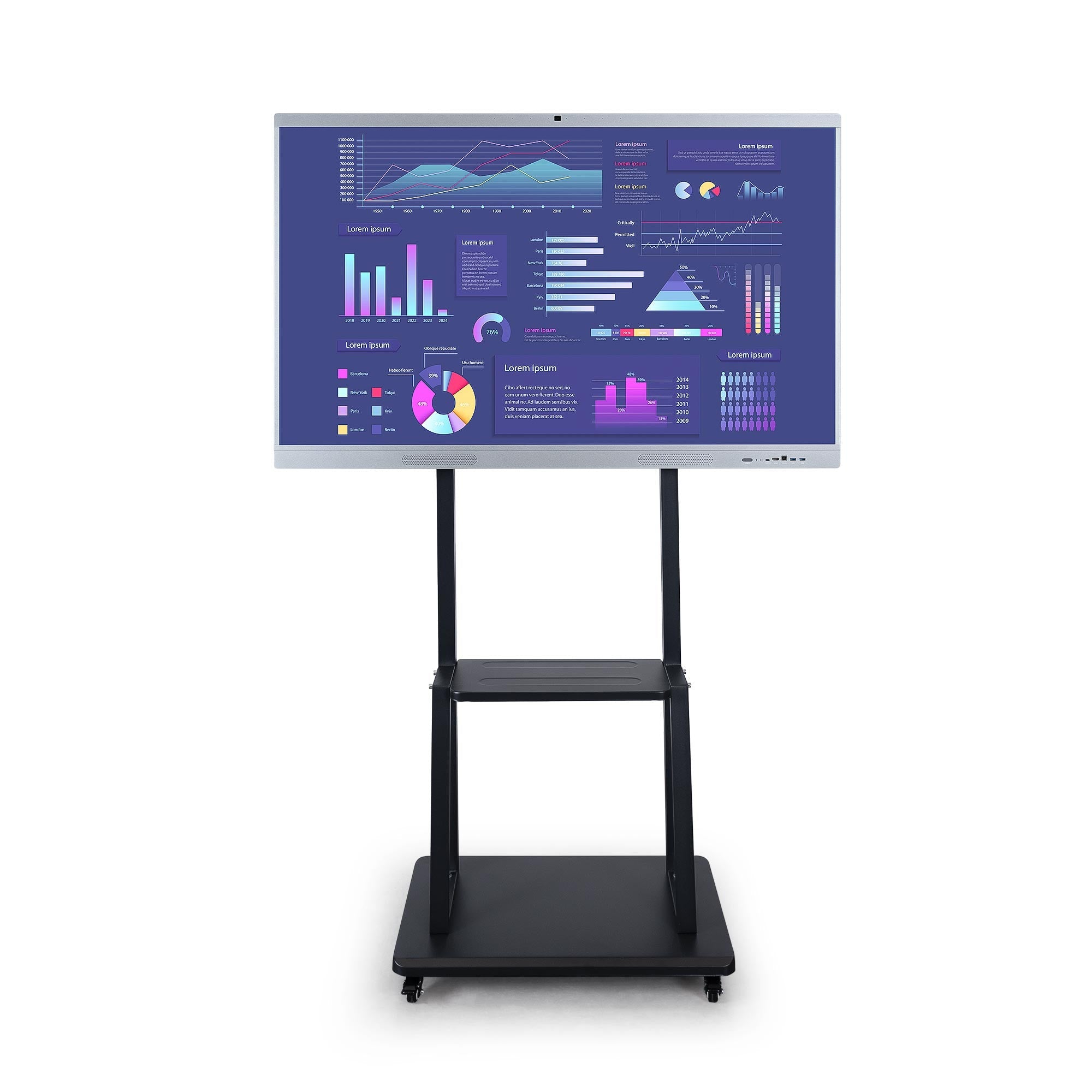 Pantalla digital 55" interactiva táctil con cámara - Smart board - Android + Windows
