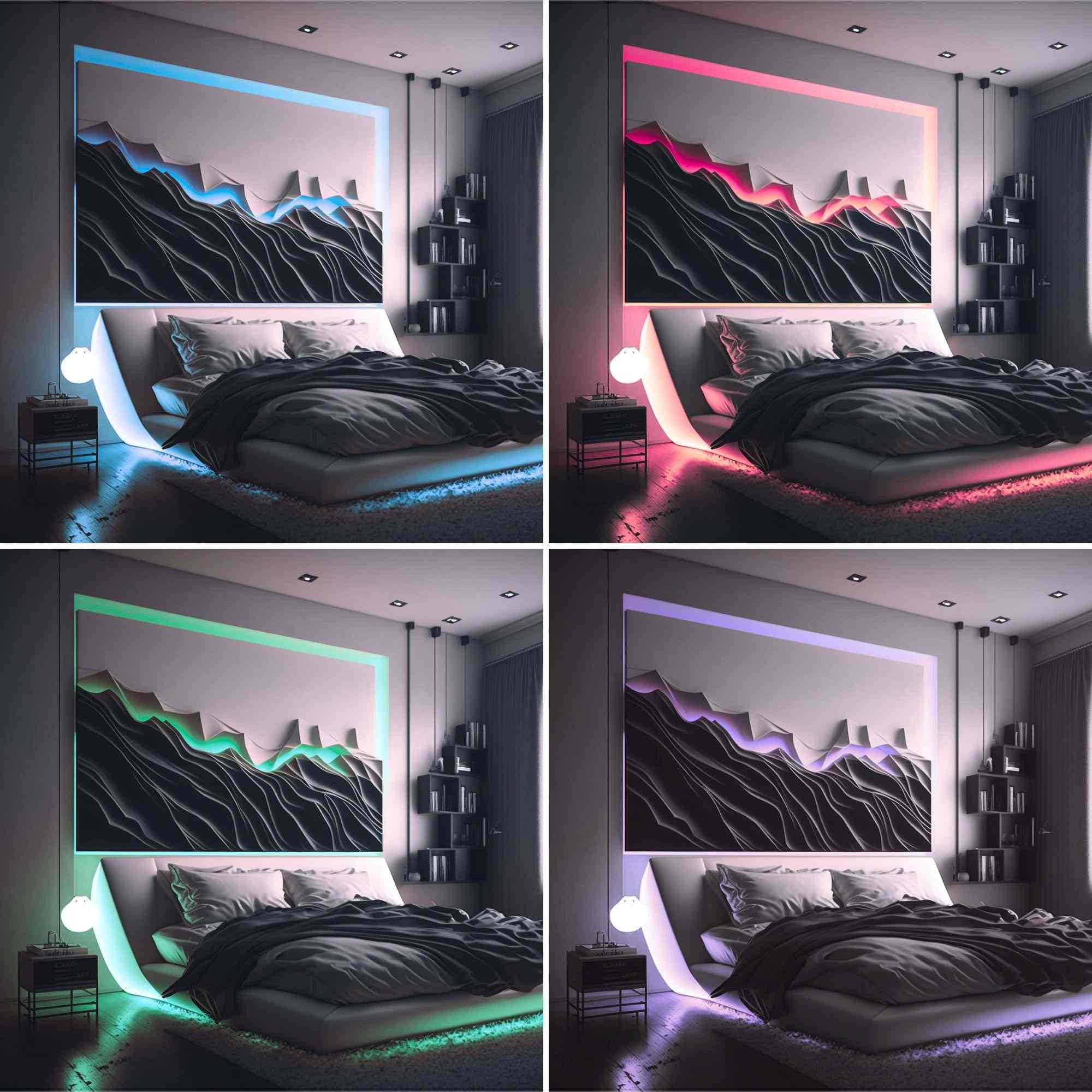 Tira LED COB 24V DC RGB - Emisión lateral - 12W/m - 10mm - IP20 - Corte c/ 5cm - Rollo de 5 metros