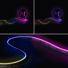 Tira LED inteligente RGB COB 24V DC - Emisión lateral - 12W/m - 10mm - IP20 - Rollo de 5 metros