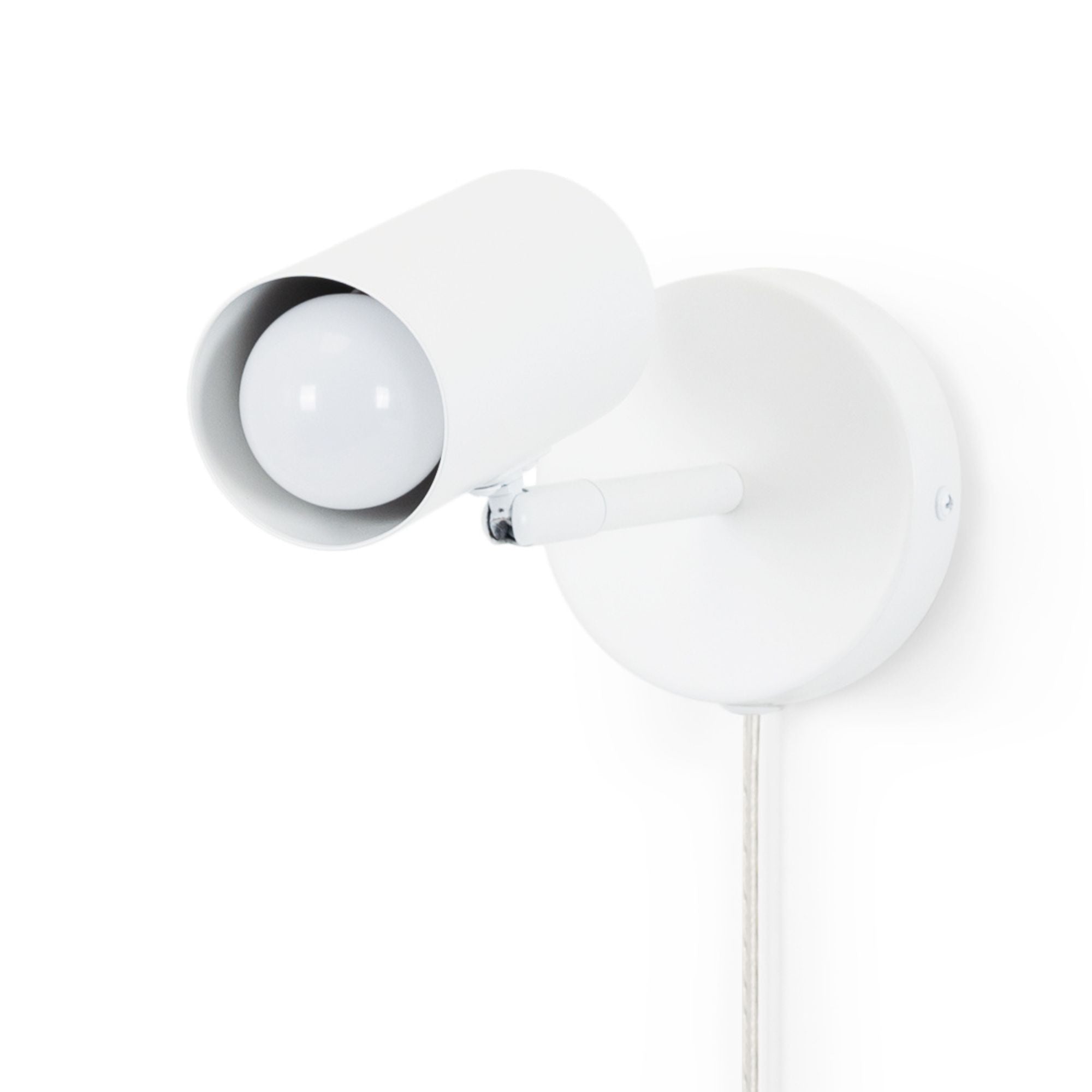 Aplique de pared interior orientable "Ben" con cable y enchufe - E27