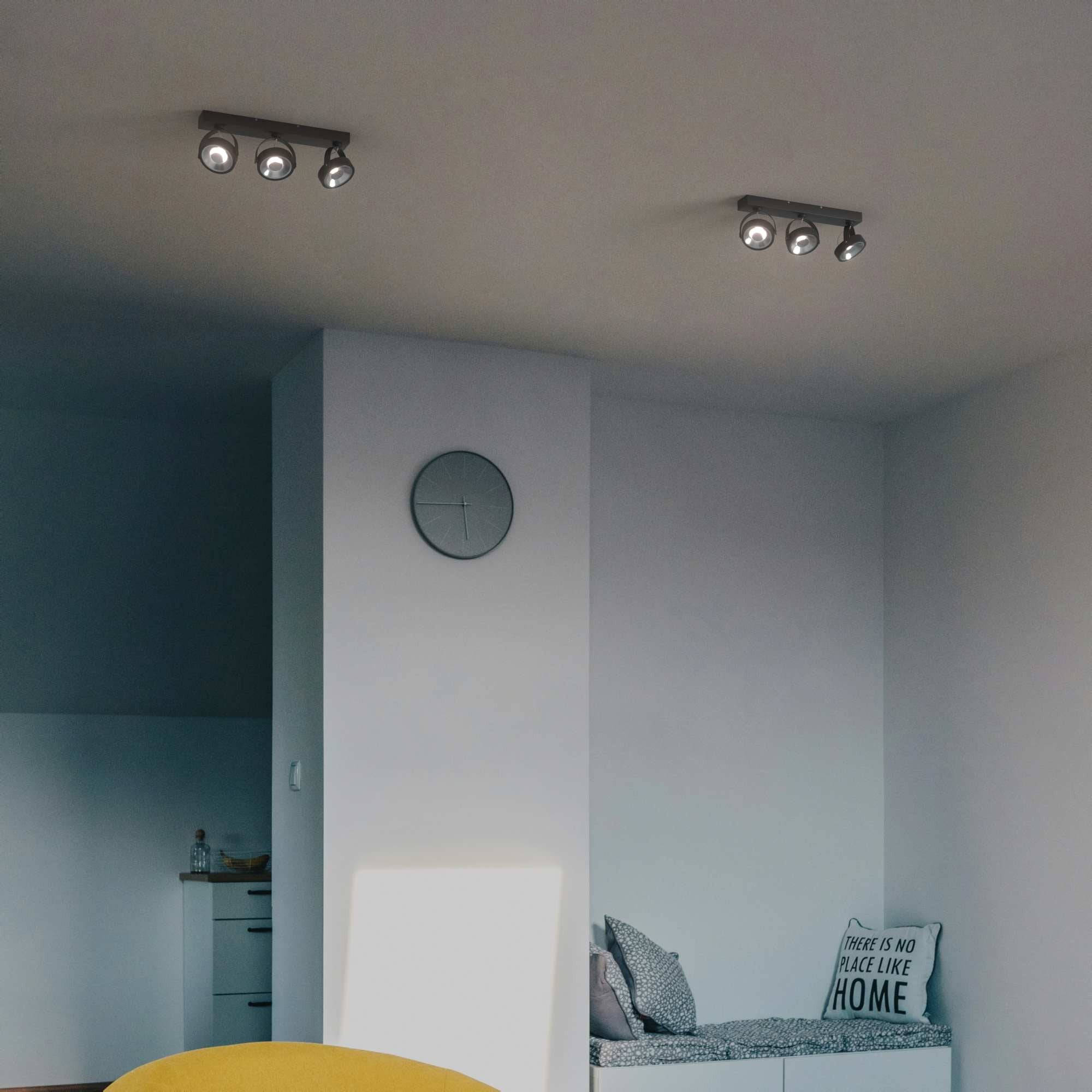 Foco de techo triple orientable "IRIS" + 3 bombillas AR111 GU10