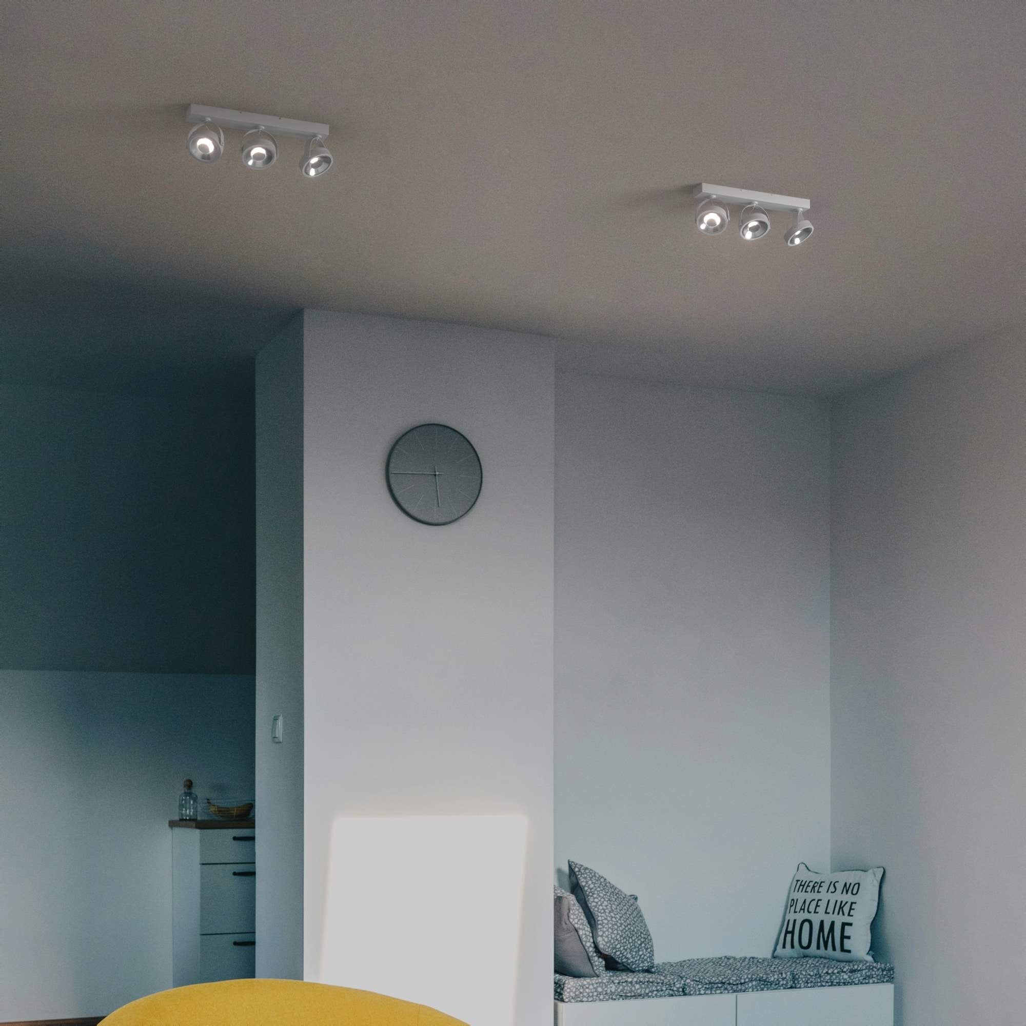 Foco de techo triple orientable "IRIS" + 3 bombillas AR111 GU10