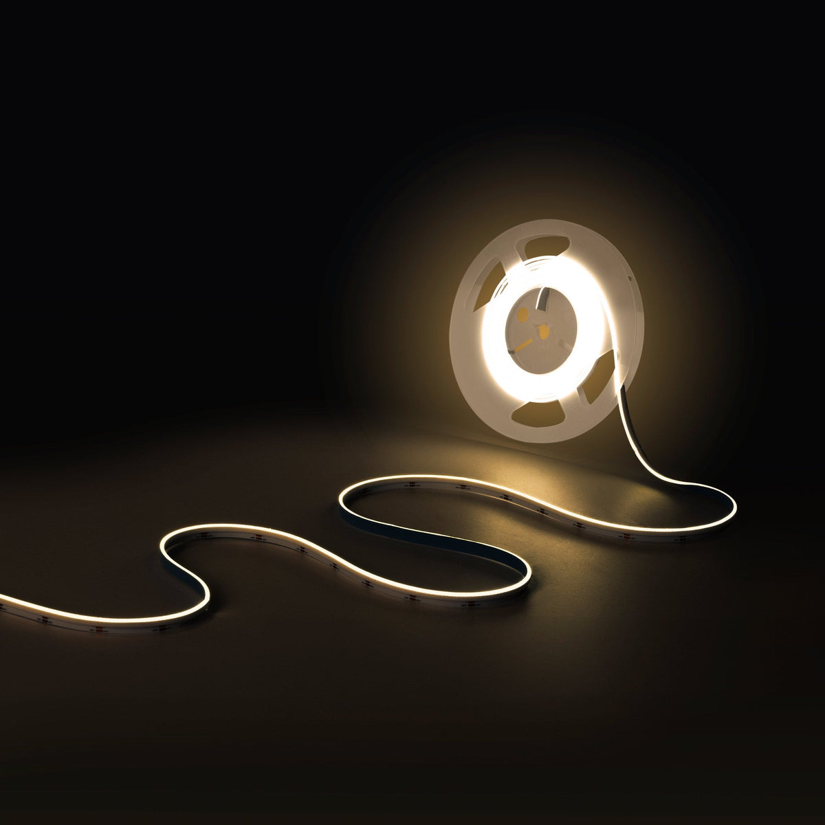 Tira LED COB 24V DC monocolor - Emisión lateral - 9W/m - 8mm - IP20 - Corte c/ 3cm - Rollo de 5 metros